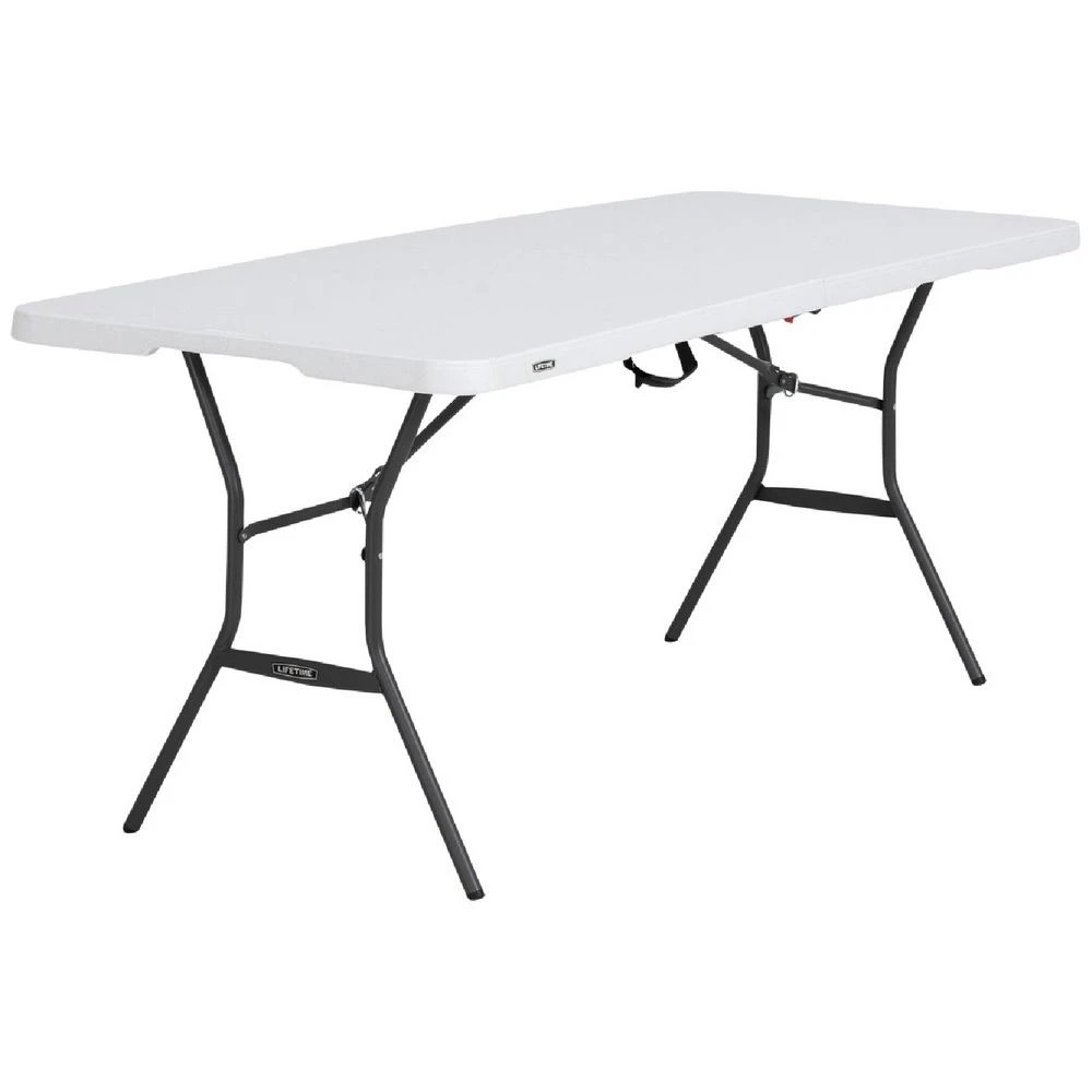 1 Lifetime Light Commercial 6 Foot Bi-fold Table White Desks, Tables and Returns, 1 of 10