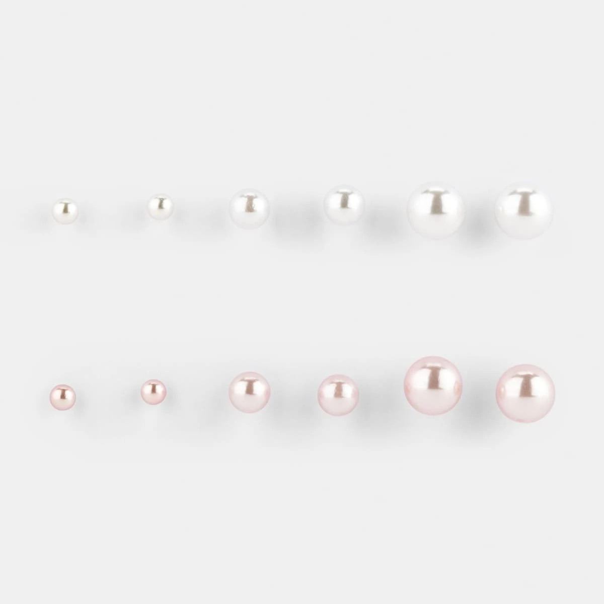 1 6 Pack Faux Pearl Ball Stud Earrings, 1 of 5