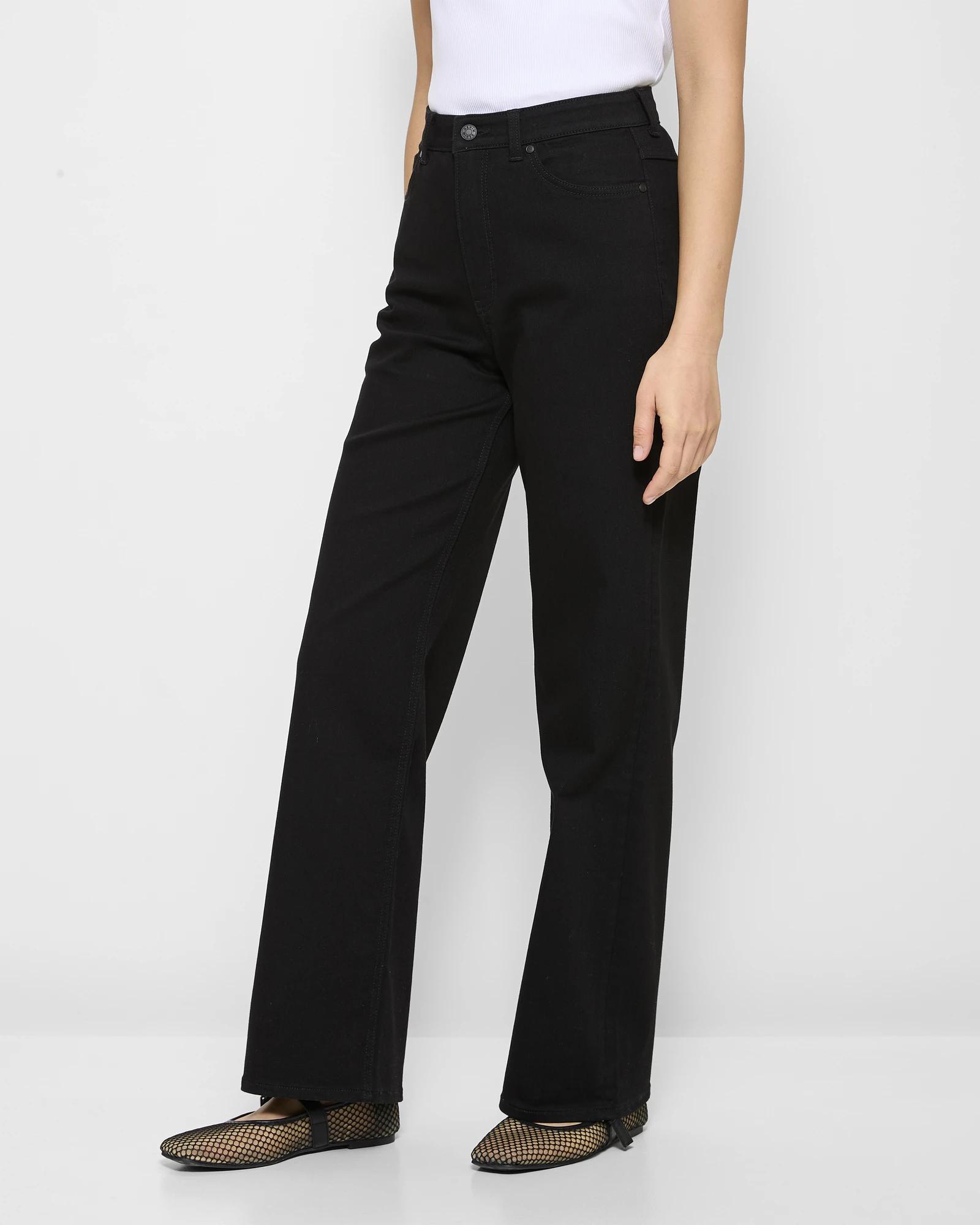 3 Target High Rise Full Length Wide Leg Denim Jeans - Shape Your Body FADED BLACK, 3 of 5