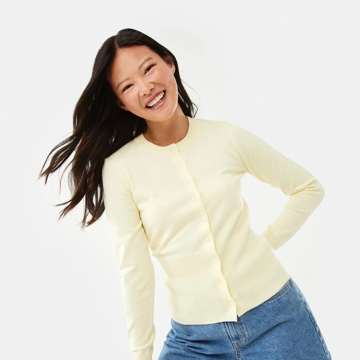 1 Fitted Cardigan Glow Yellw, 1 of 10