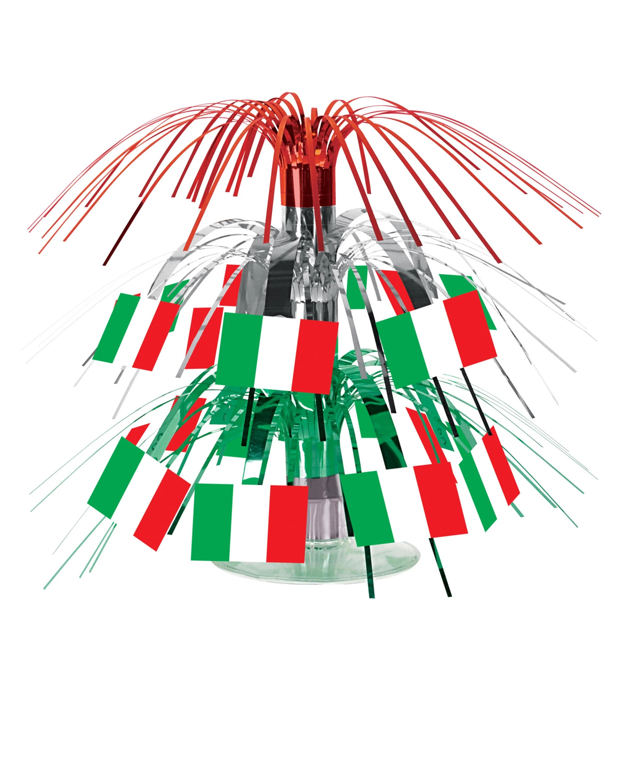 1 Beistle Italian Flag Mini Cascade Centrepiece - Multi, 1 of 1