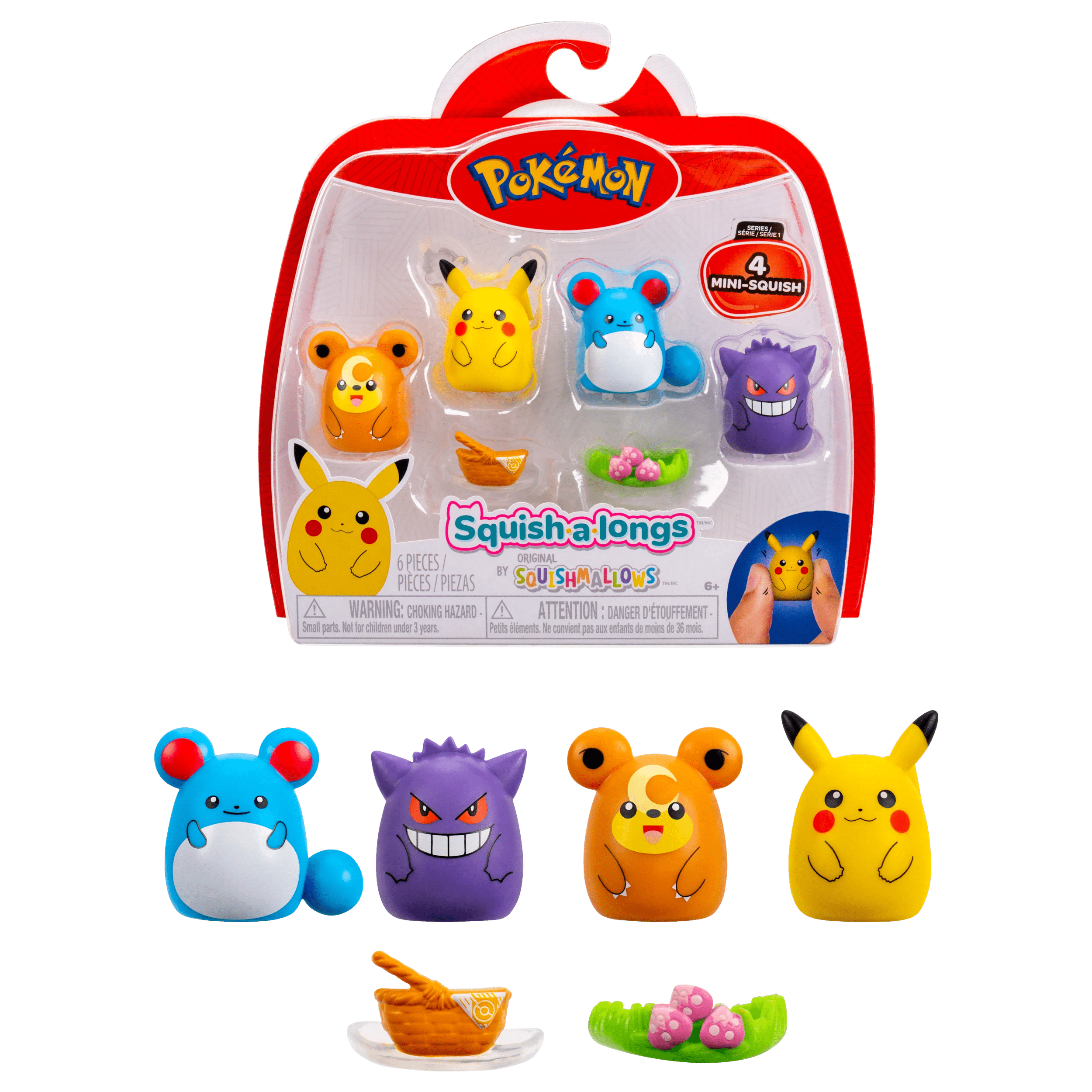 1 Pokemon Squish - A - Longs 4 Pack - Assorted - Multi, 1 of 10