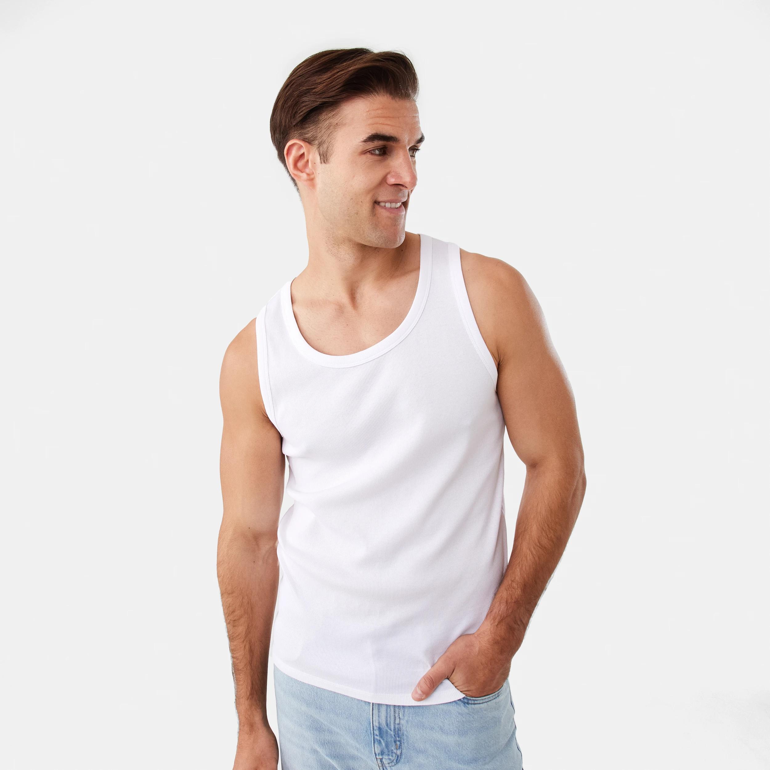1 Rib Tank WHITE, 1 of 6