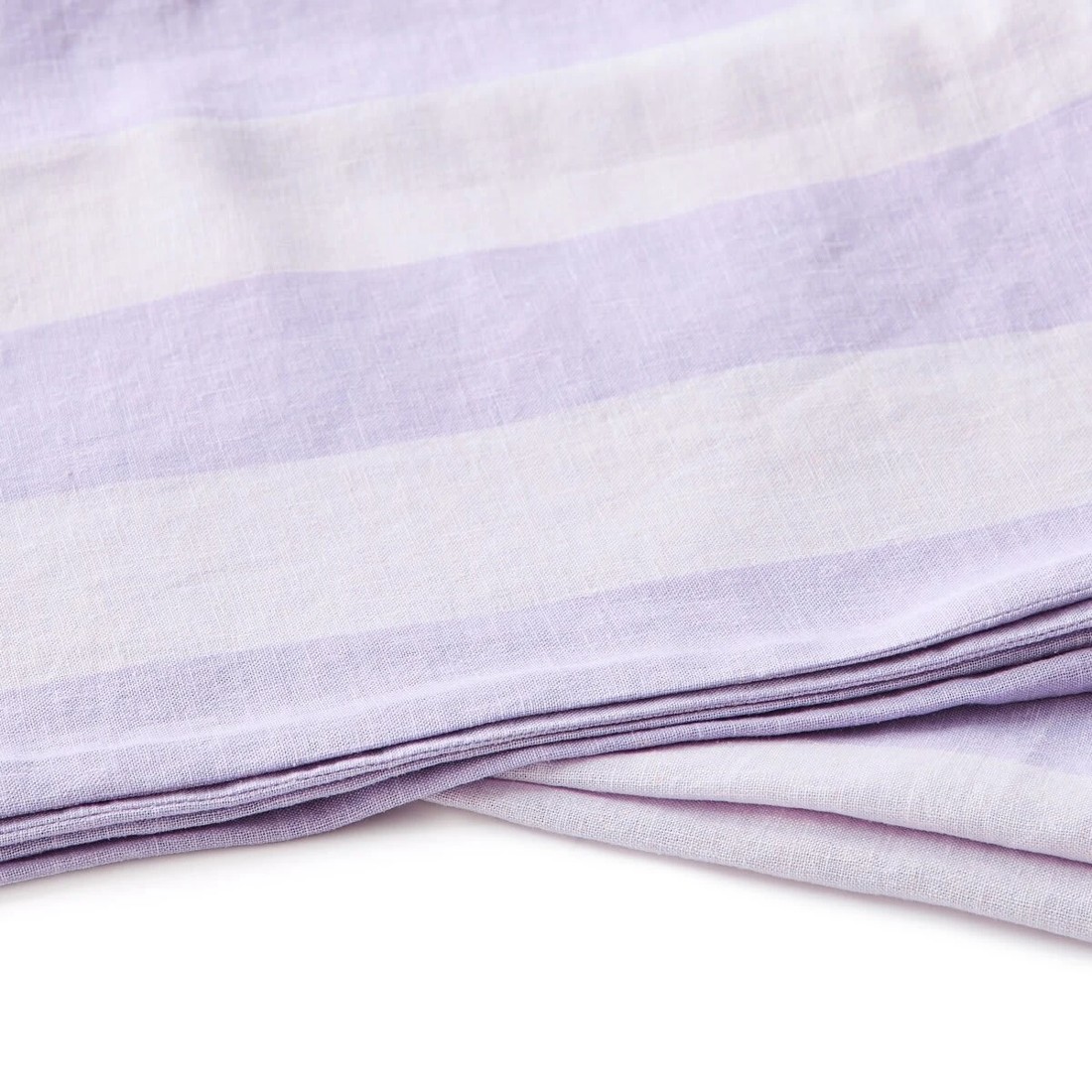 4 Stripe Linen Cotton Quilt Cover Set - Queen Bed, Lilac, 4 of 7