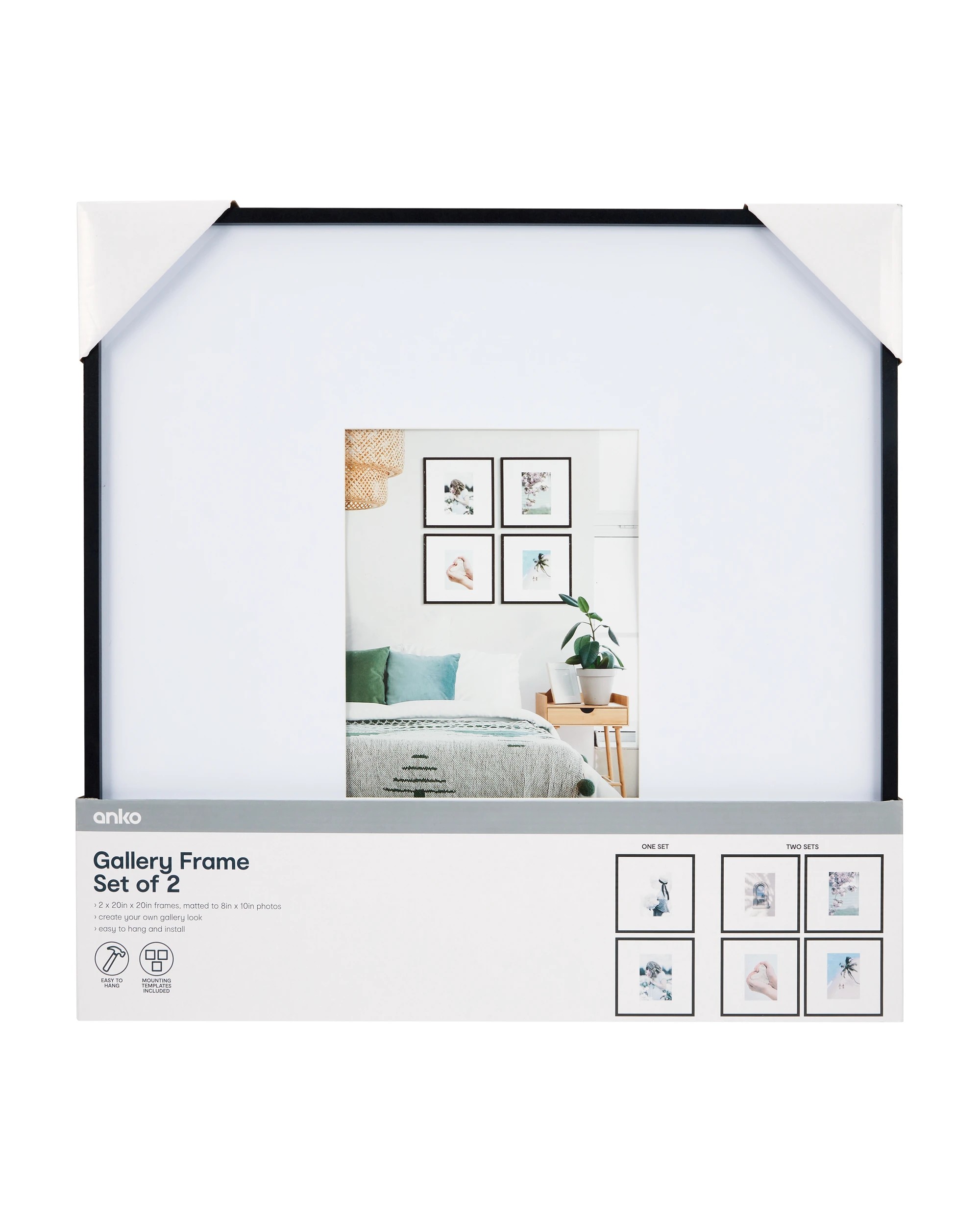 1 2 Piece Gallery Frame Set - Black, 1 of 4