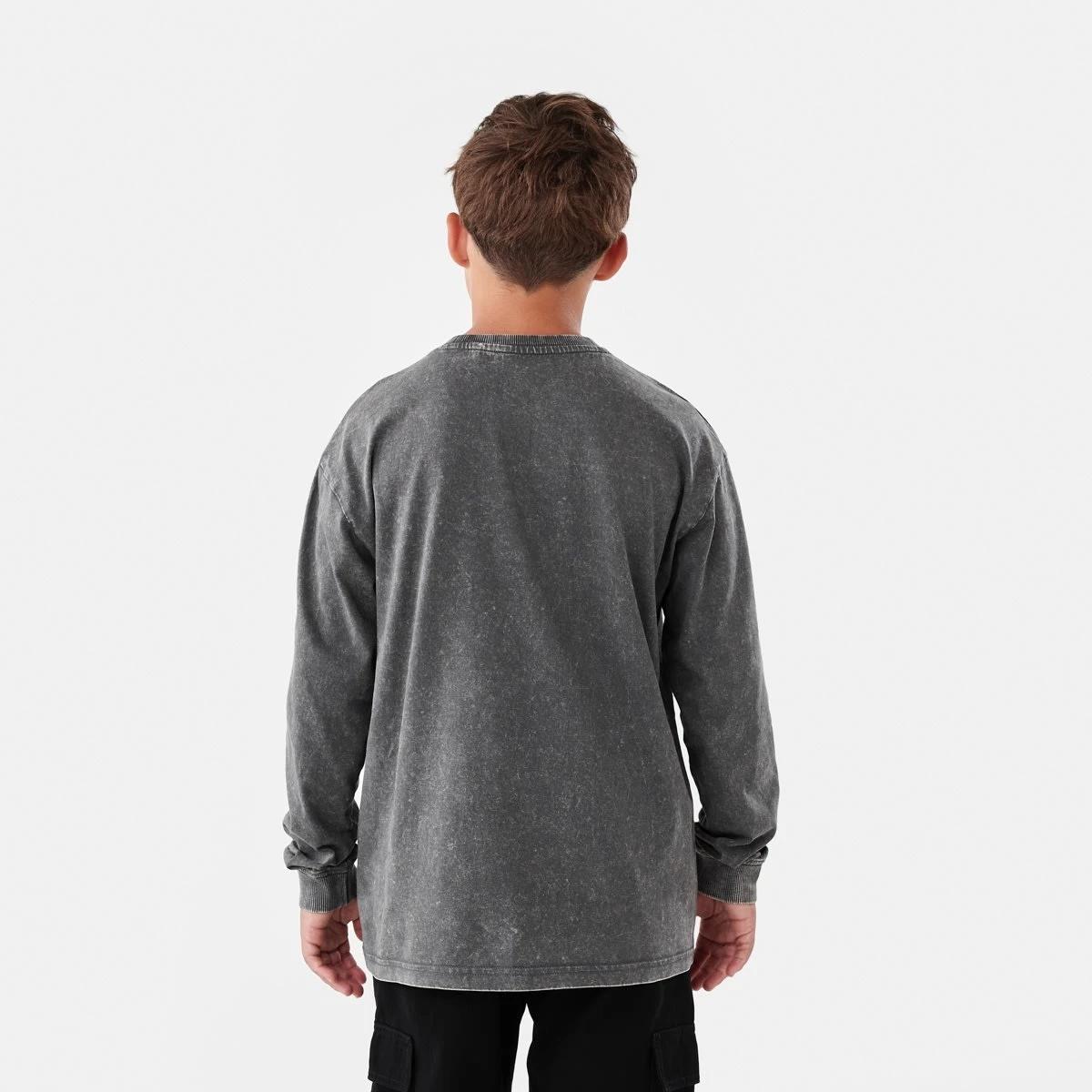 2 Long Sleeve Cuff Skate Print T-shirt Gry Digitz, 2 of 8