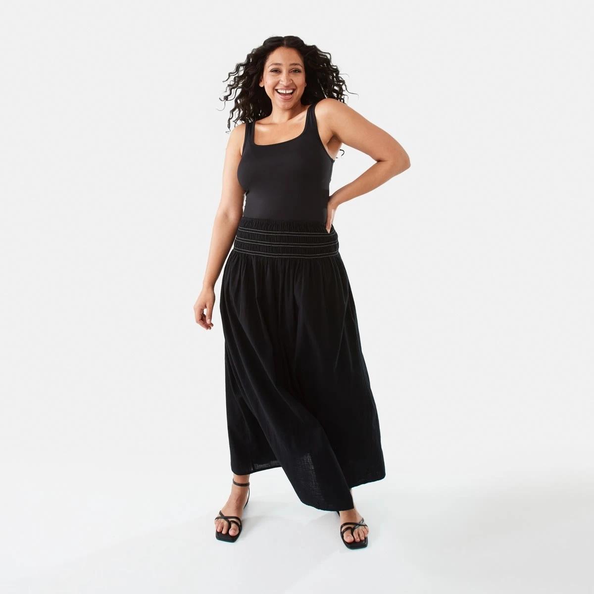 2 Sleeveless Luxe Tank Black, 2 of 8