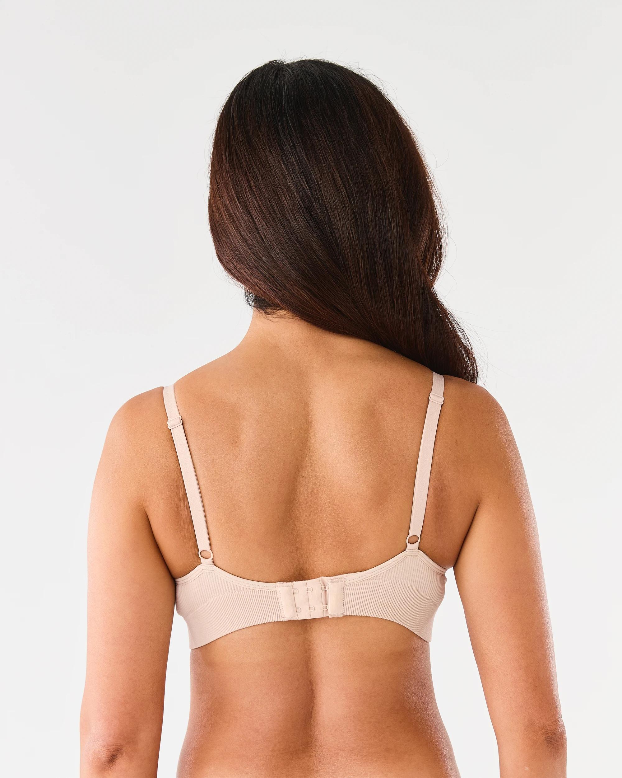 6 2 Pack Maternity Wirefree Seamfree Rib T-shirt Bra Lf Bk, 6 of 10