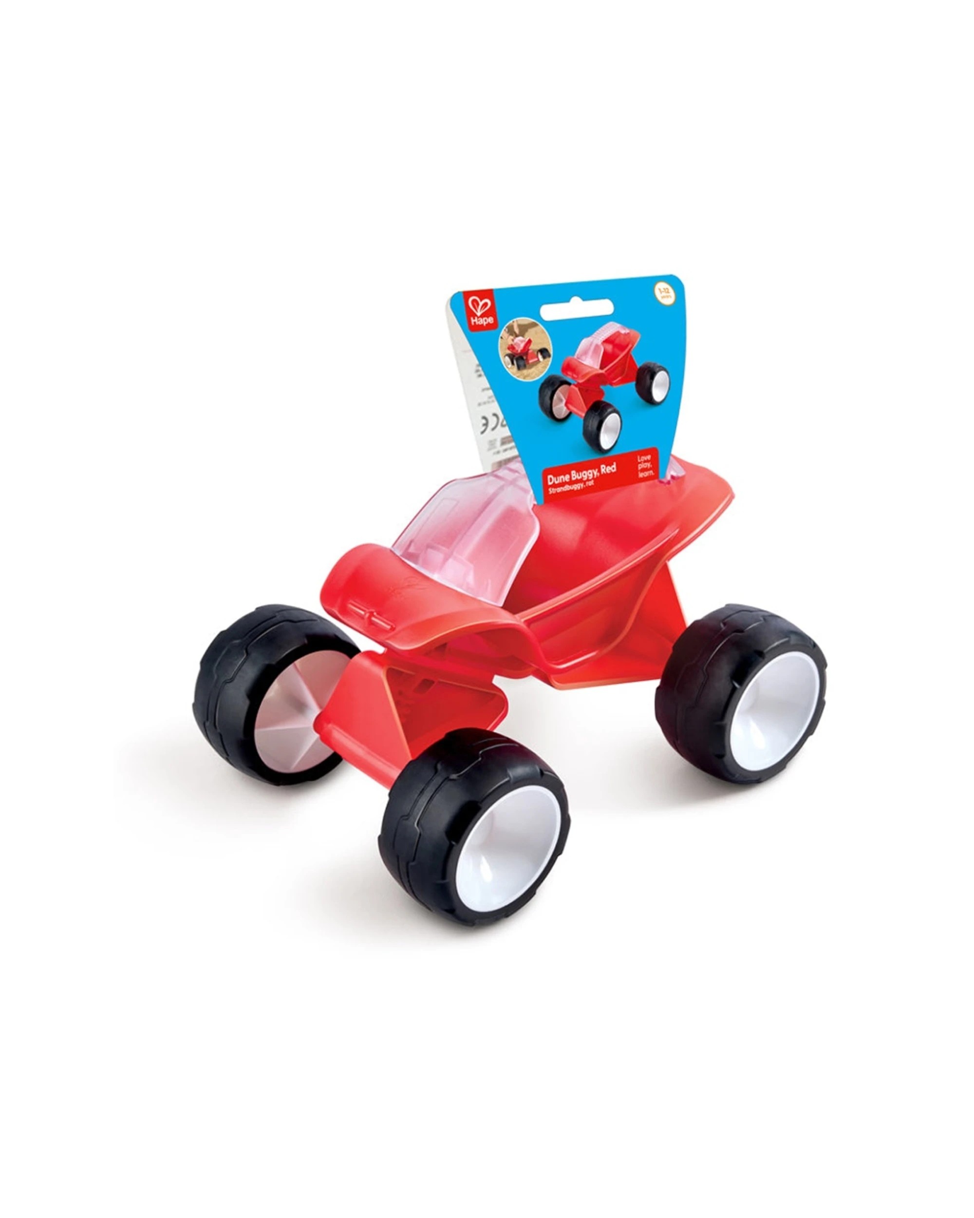 2 Hape Dune Buggy Outdoor Vehicle Play Toy Toddlers Kids Durable Plastic Construction - Red, 2 of 3