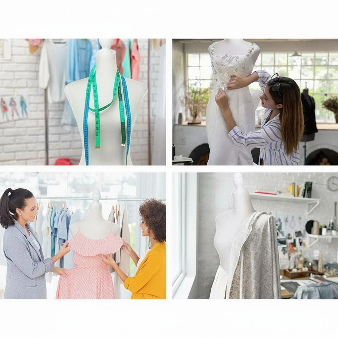 3 Embellir Female Mannequin Dummy Model Dressmaker Clothes Display Torso Tailor - White, 3 of 7
