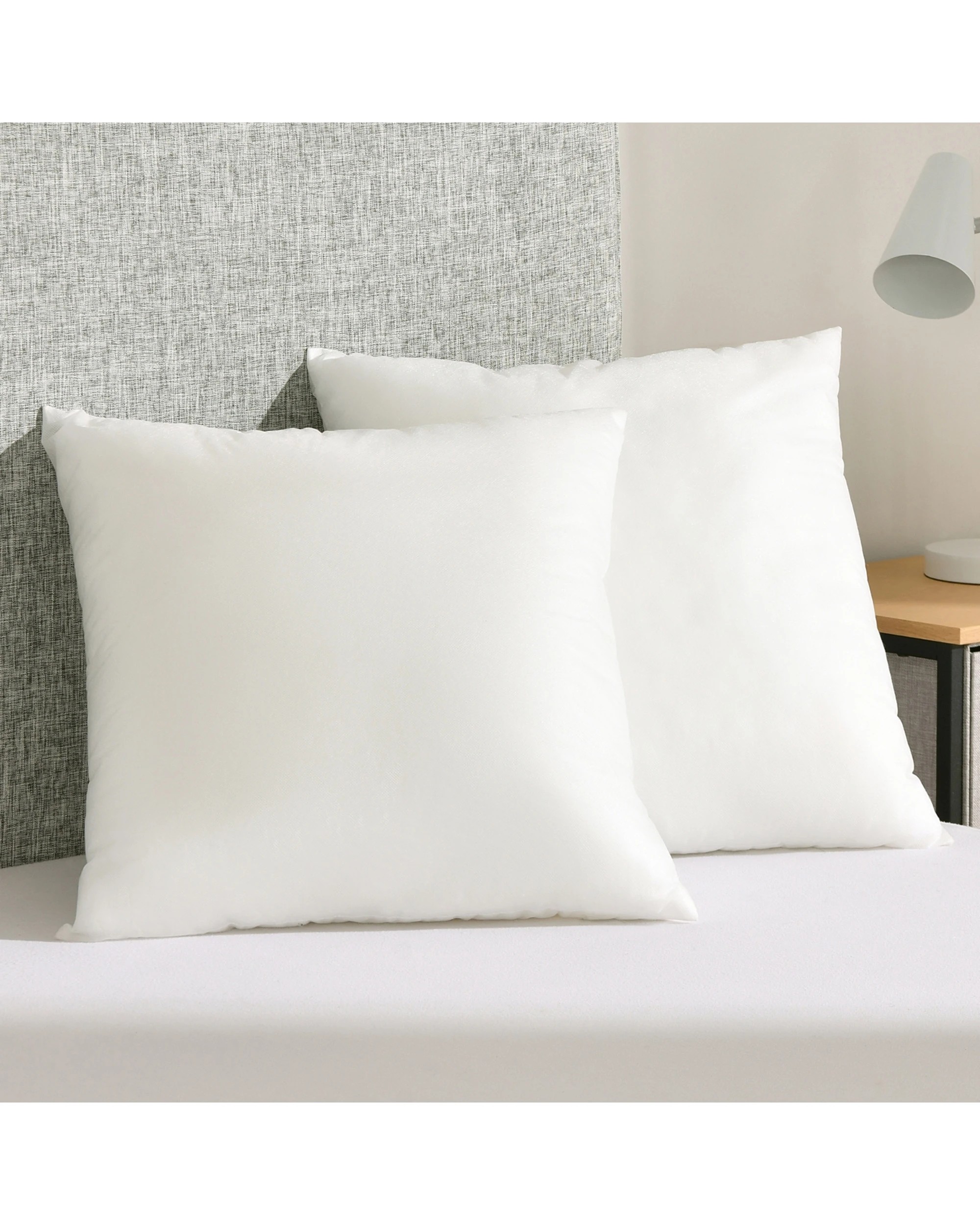 9 Dreamaker Square Cushion Insert Polyester Fill Twin Pack 45x45cm - White, 9 of 9
