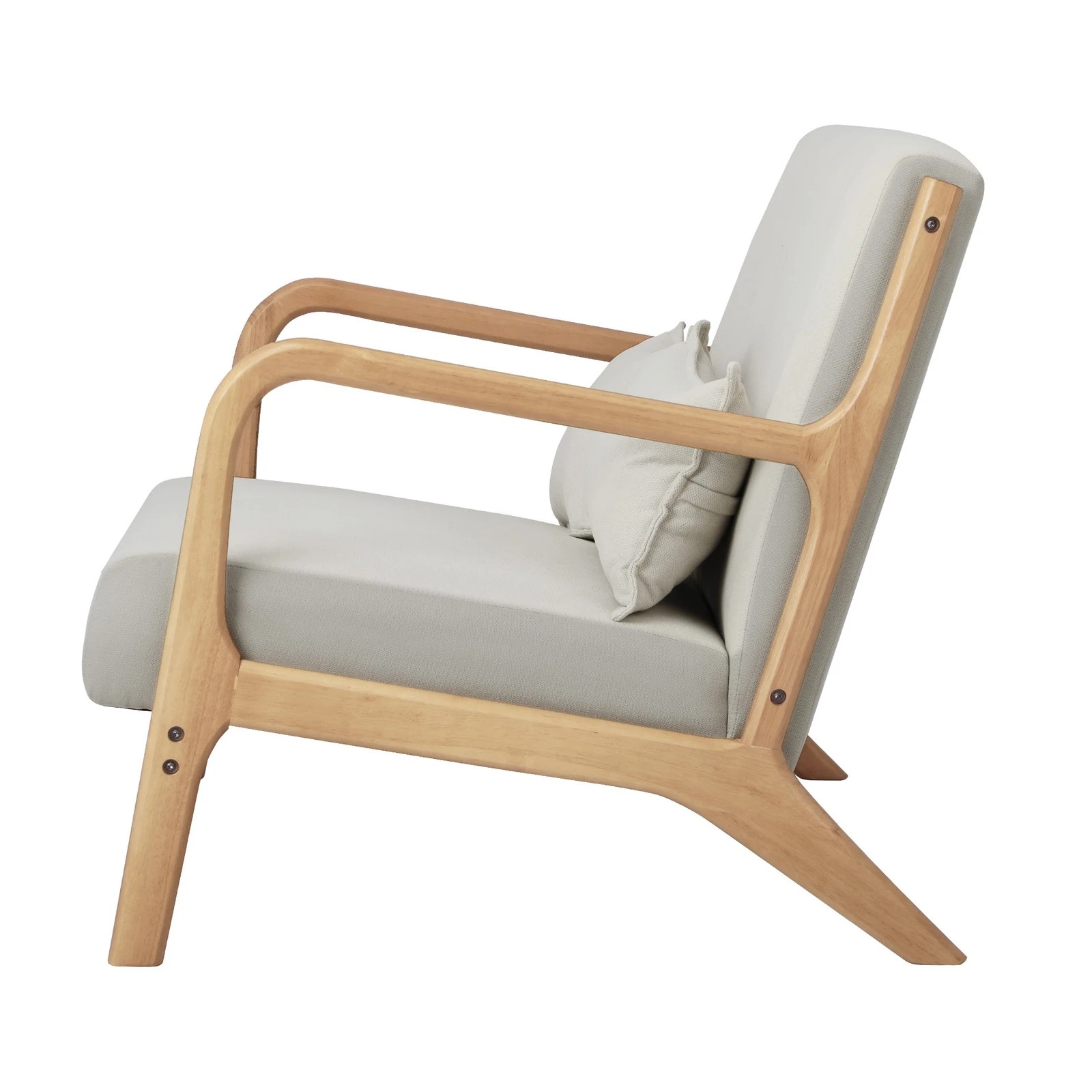 10 Oikiture Armchair Lounge Chair Accent Couch Sofa Pillows 2 Seater Fabric
 - Beige, 10 of 10