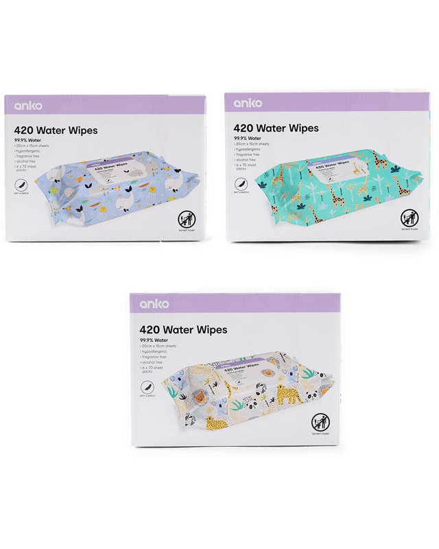 420 Pack Water Wipes - Asso