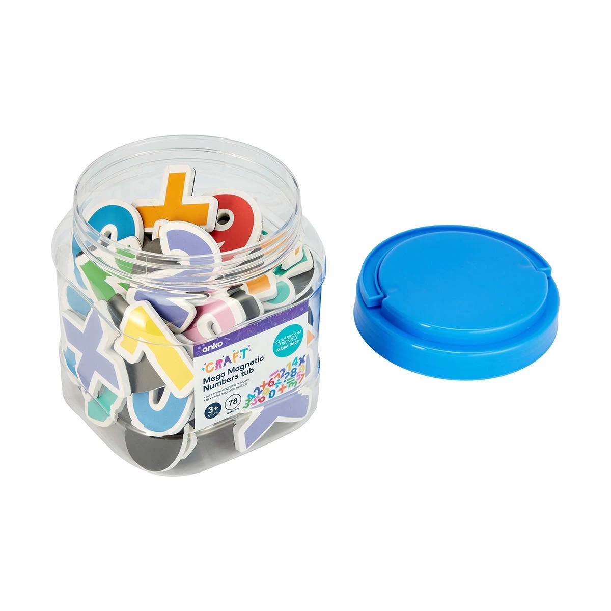 3 78 Piece Mega Magnetic Numbers Tub, 3 of 10