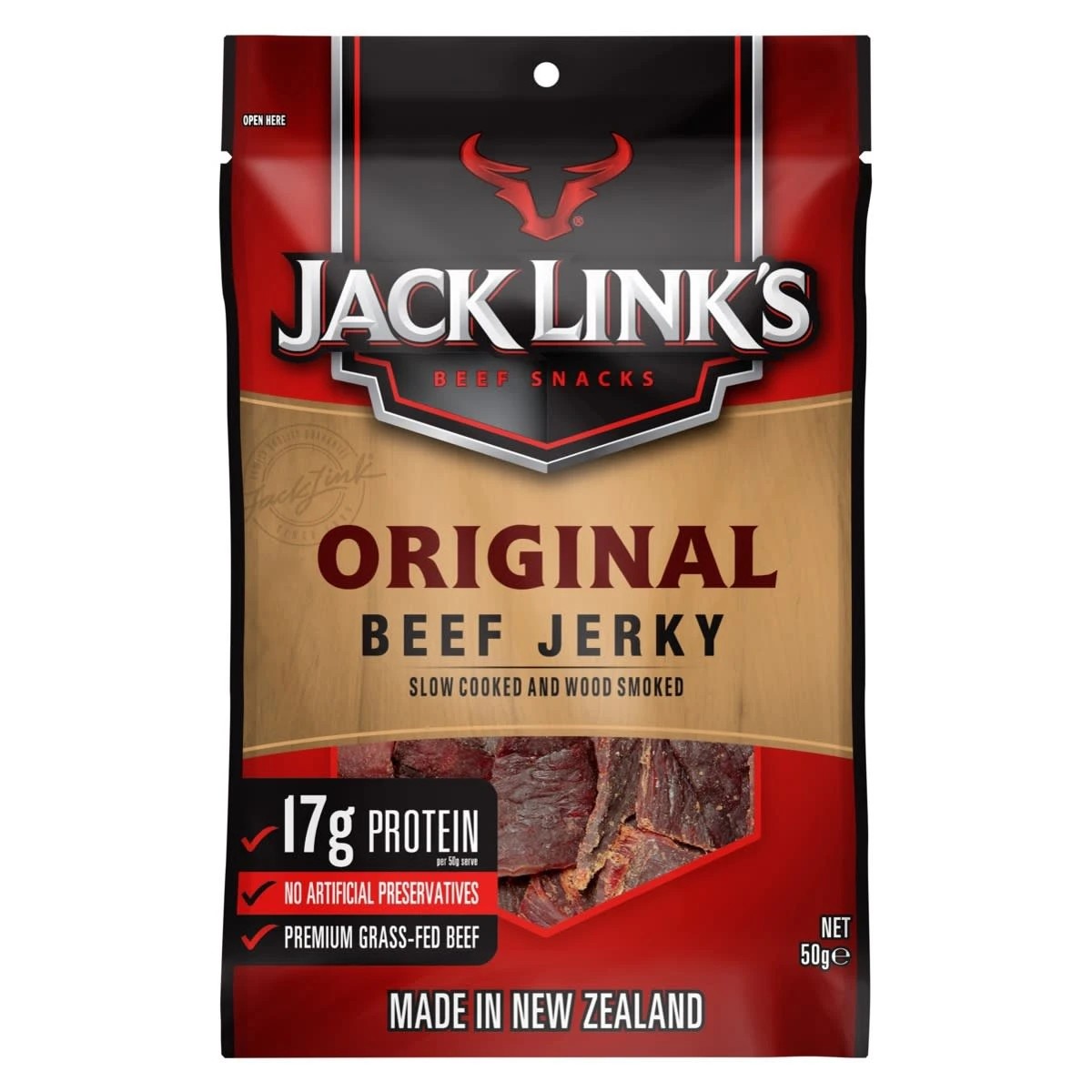 1 Jack Link's Beef Snacks Original Beef Jerky 50g