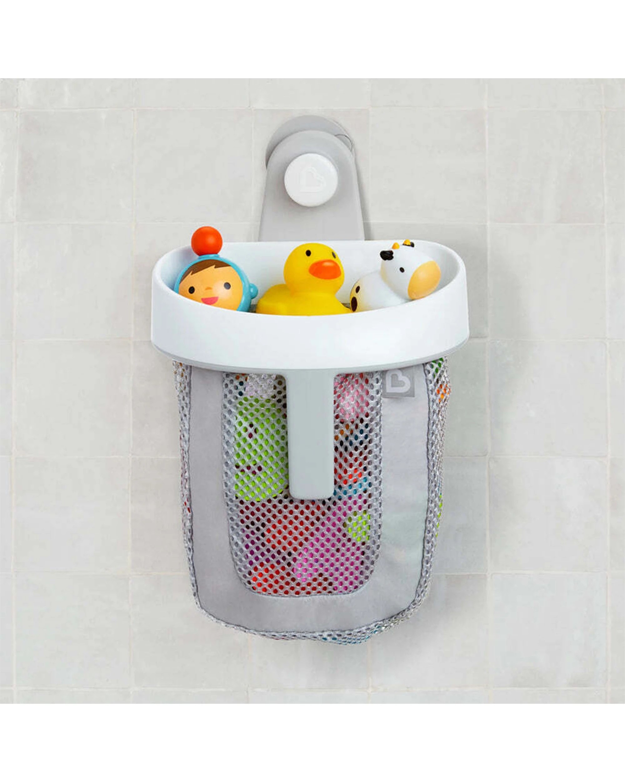 4 Munchkin Super Scoop Bath Toy Organiser 6m Plus Quick Dry Mesh Suction Cup Hook - Multi, 4 of 8