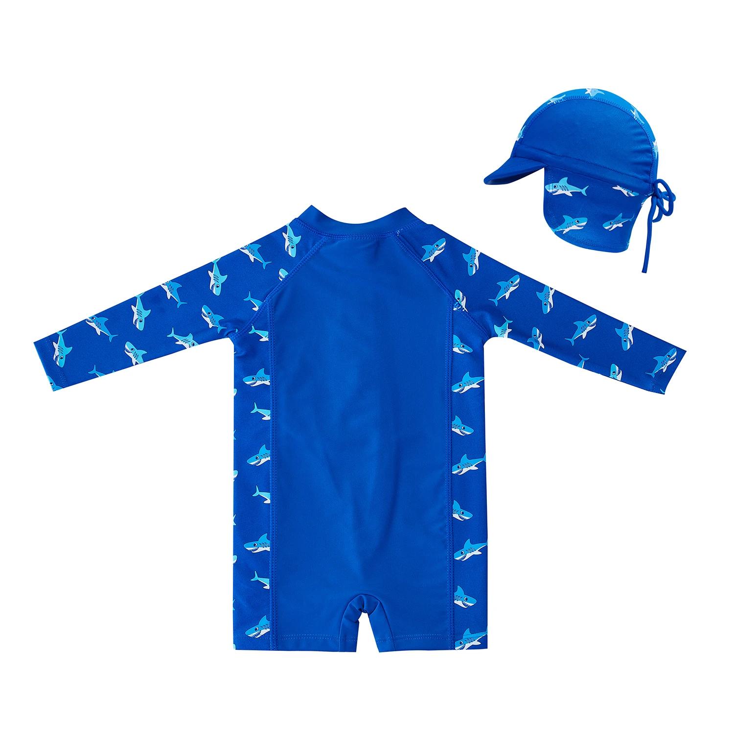 2 Big Softies 2pc Swimsuit & Hat, Shark NAVY SHARK, 2 of 6