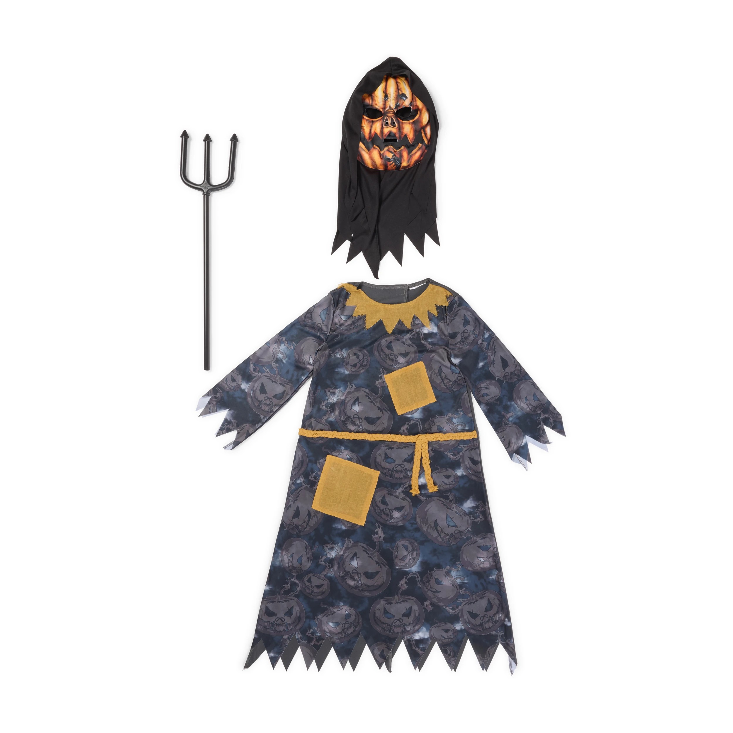 9 3 Piece Pumpkin Scarecrow Costume - Ages 4-6, 9 of 10