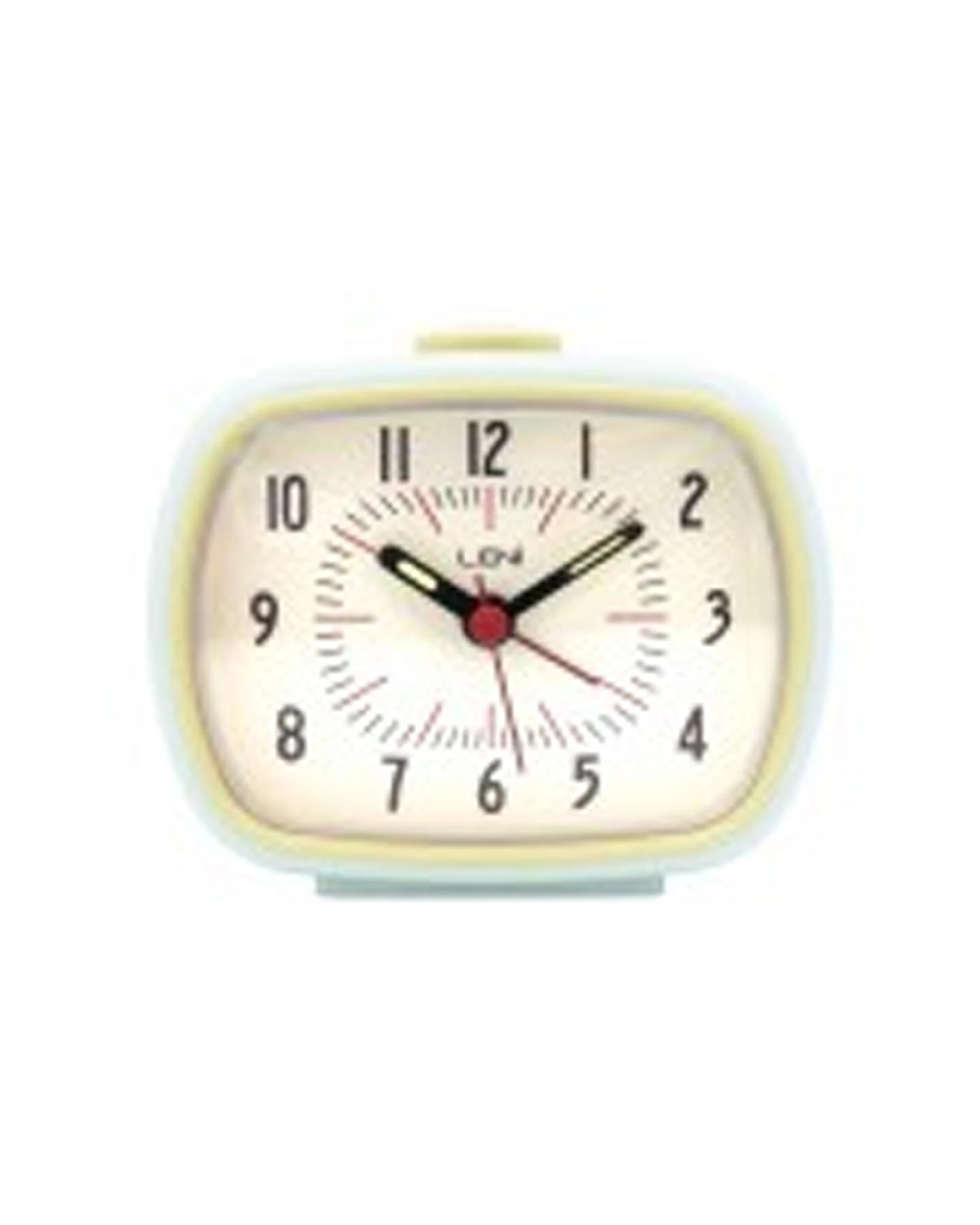 1 Leni Retro Silent Sweep Analogue Alarm Clock 9cm With Glow In The Dark Hands Hint of Mint - Green, 1 of 7