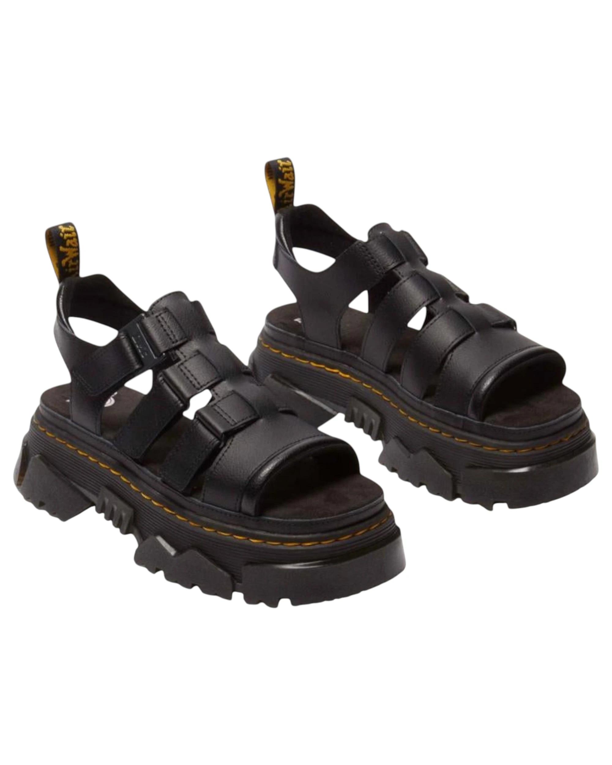 3 Dr. Martens Womens Mattison 3 Strap Athena Sandals BLACK ATHENA, 3 of 9