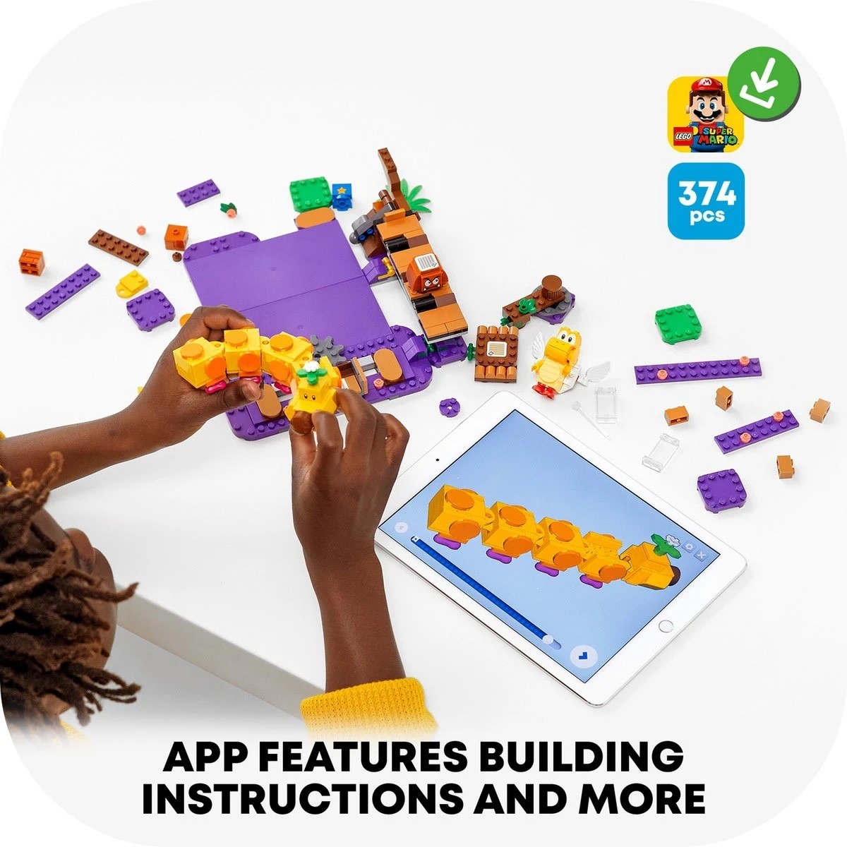 7 LEGO Super Mario Wiggler's Poison Swamp Expansion Set 71383, 7 of 9