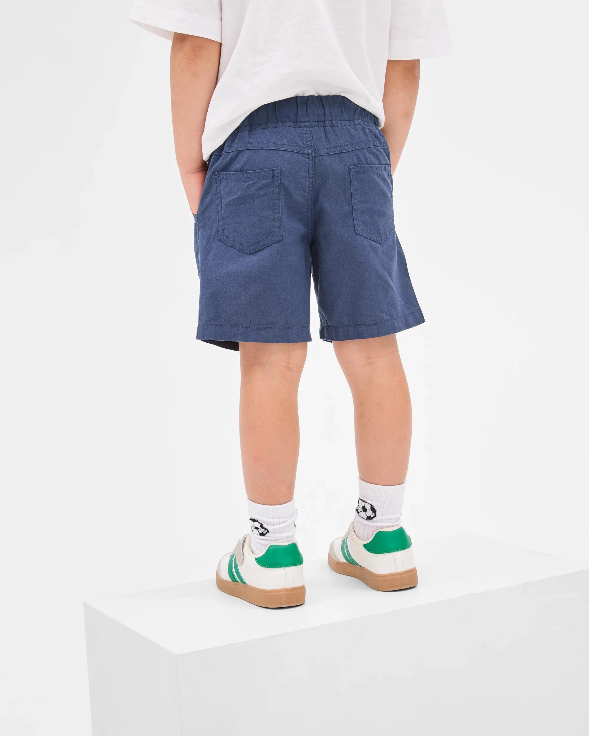 3 Target Australian Cotton Pull On Woven Shorts NAVY, 3 of 5