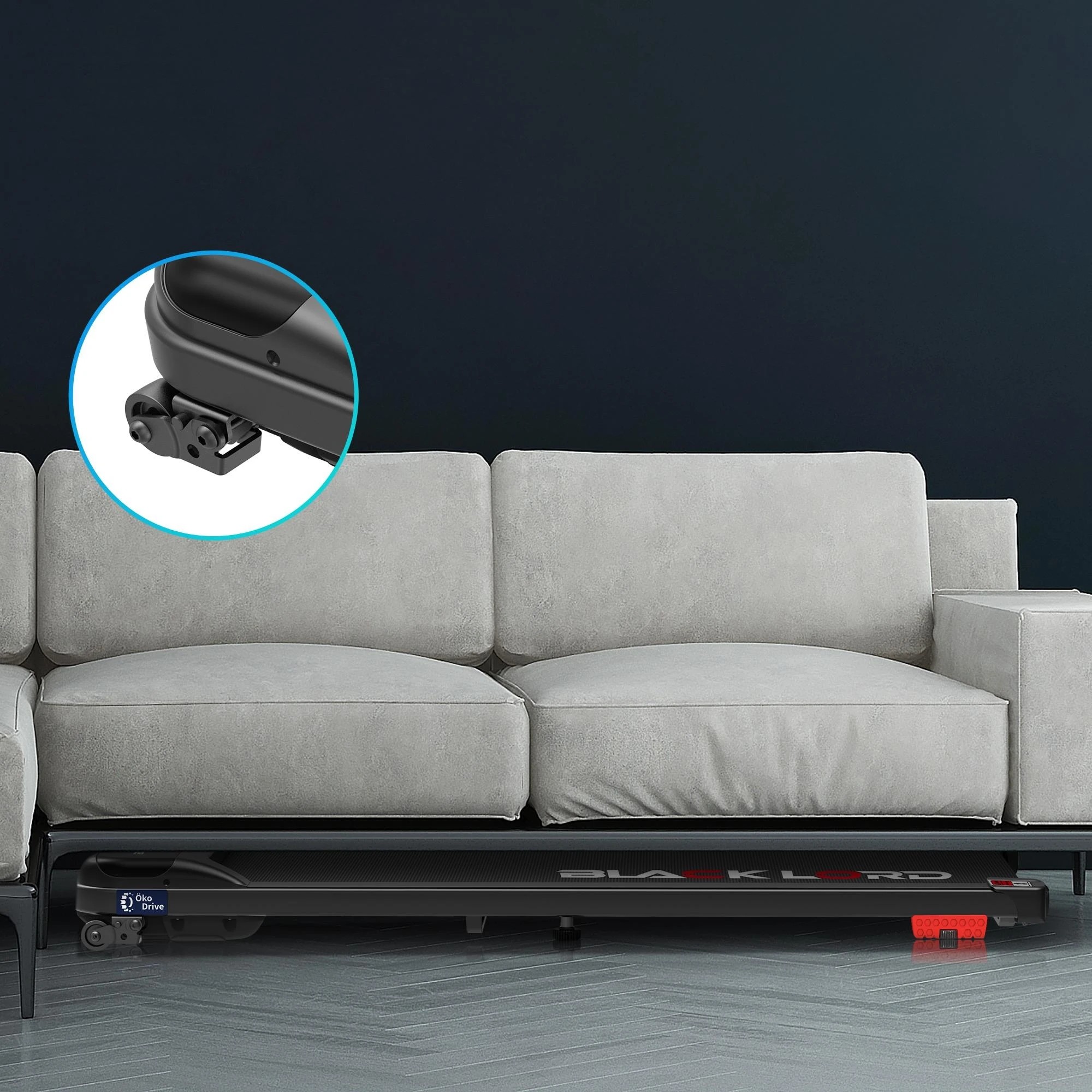 8 Black Lord Treadmill Electric Walking Pad Home Office Fitness Incline MS2 - Black, 8 of 9