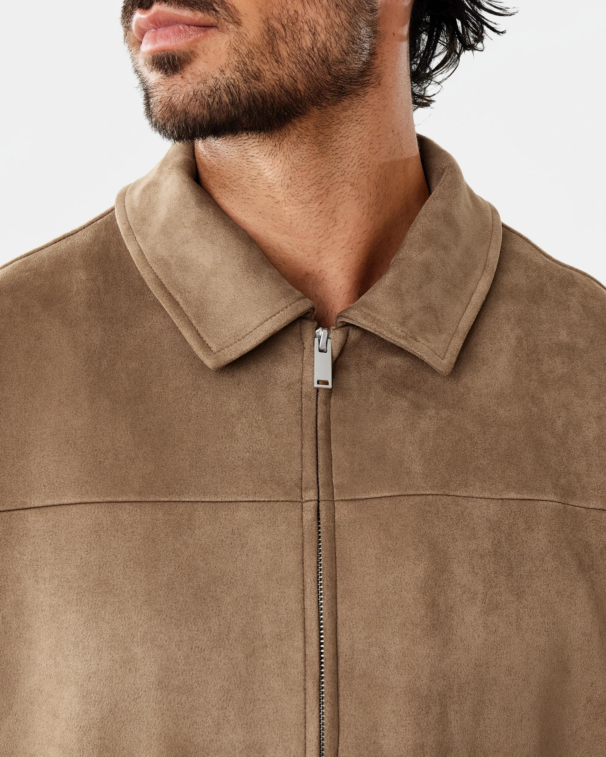 7 Suedette Bomber Jacket Brn Clay, 7 of 10