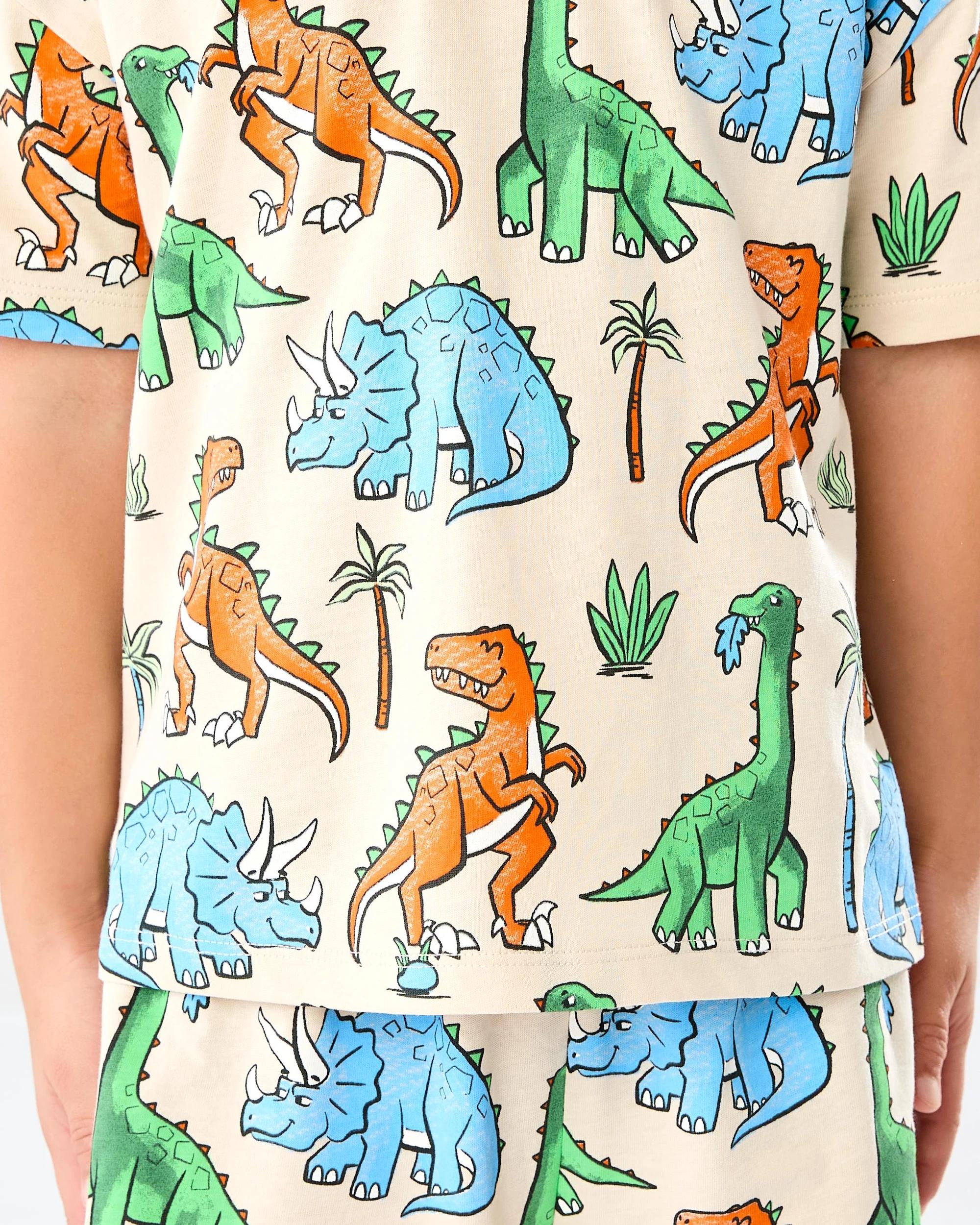 6 Short Sleeve Jersey Pyjama Set Bge Dino, 6 of 8