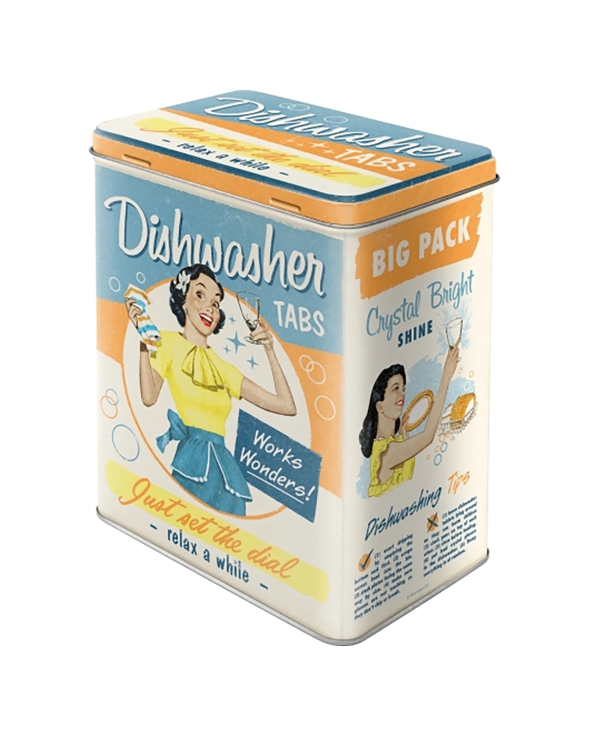 1 Nostalgic-Art Large Storage Tin Box - Dishwasher Tabs - Multi, 1 of 1