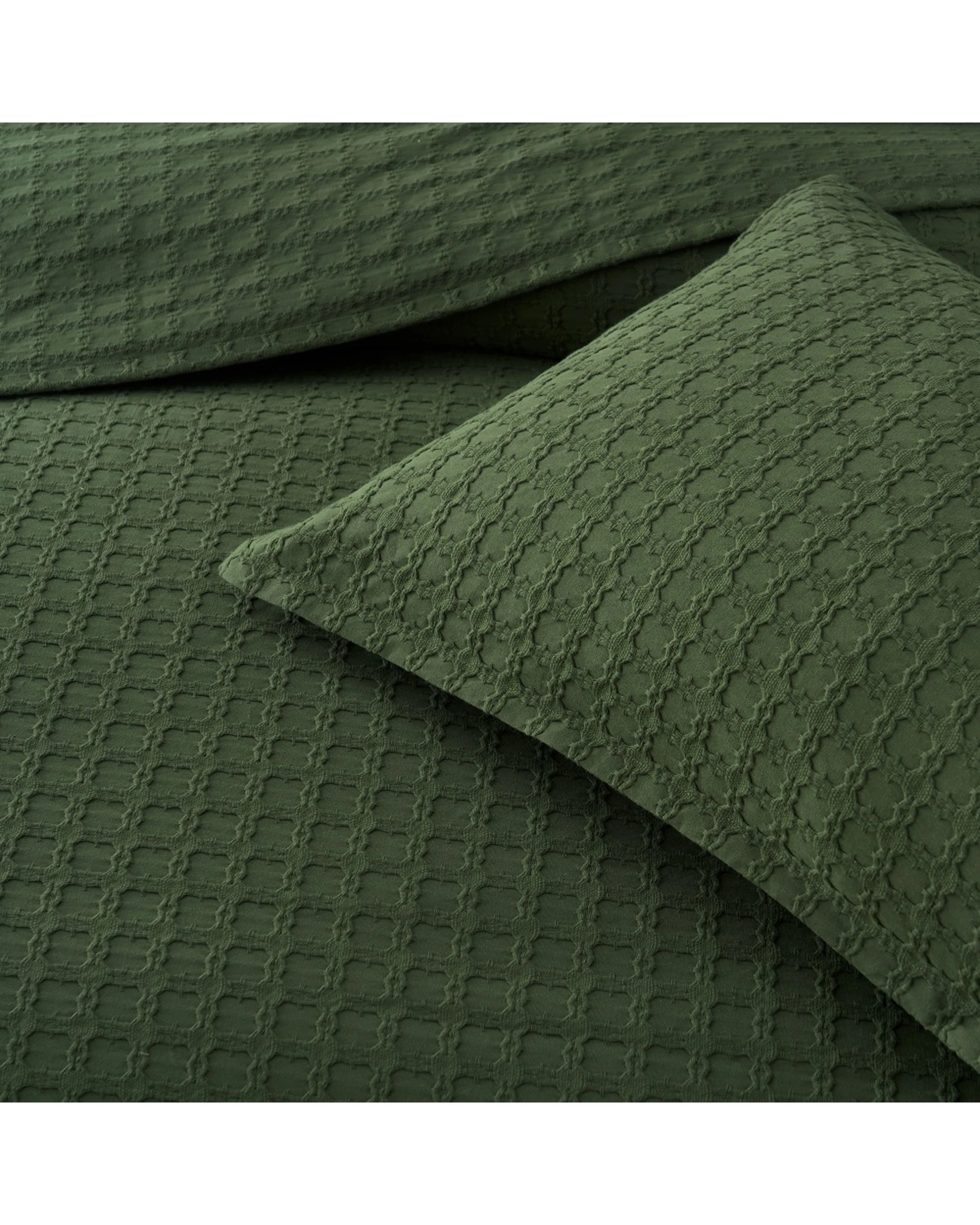 3 Bianca Mossbury Textured Cotton Bedspread Set - Queen Bed, 3 of 5