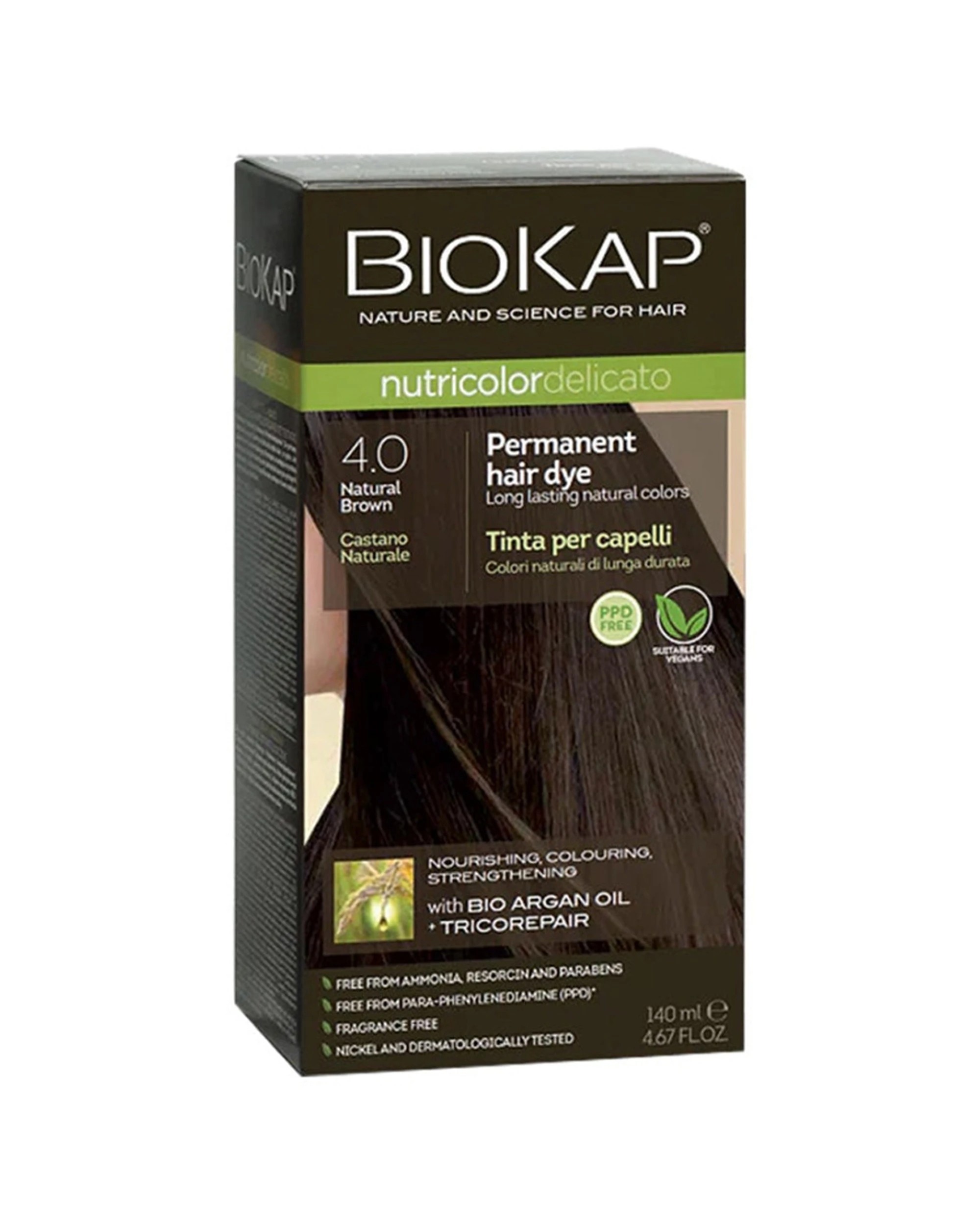 1 BioKap Nutricolor Delicato 4.0 Natural Brown Permanent Hair Dye - Brown, 1 of 1