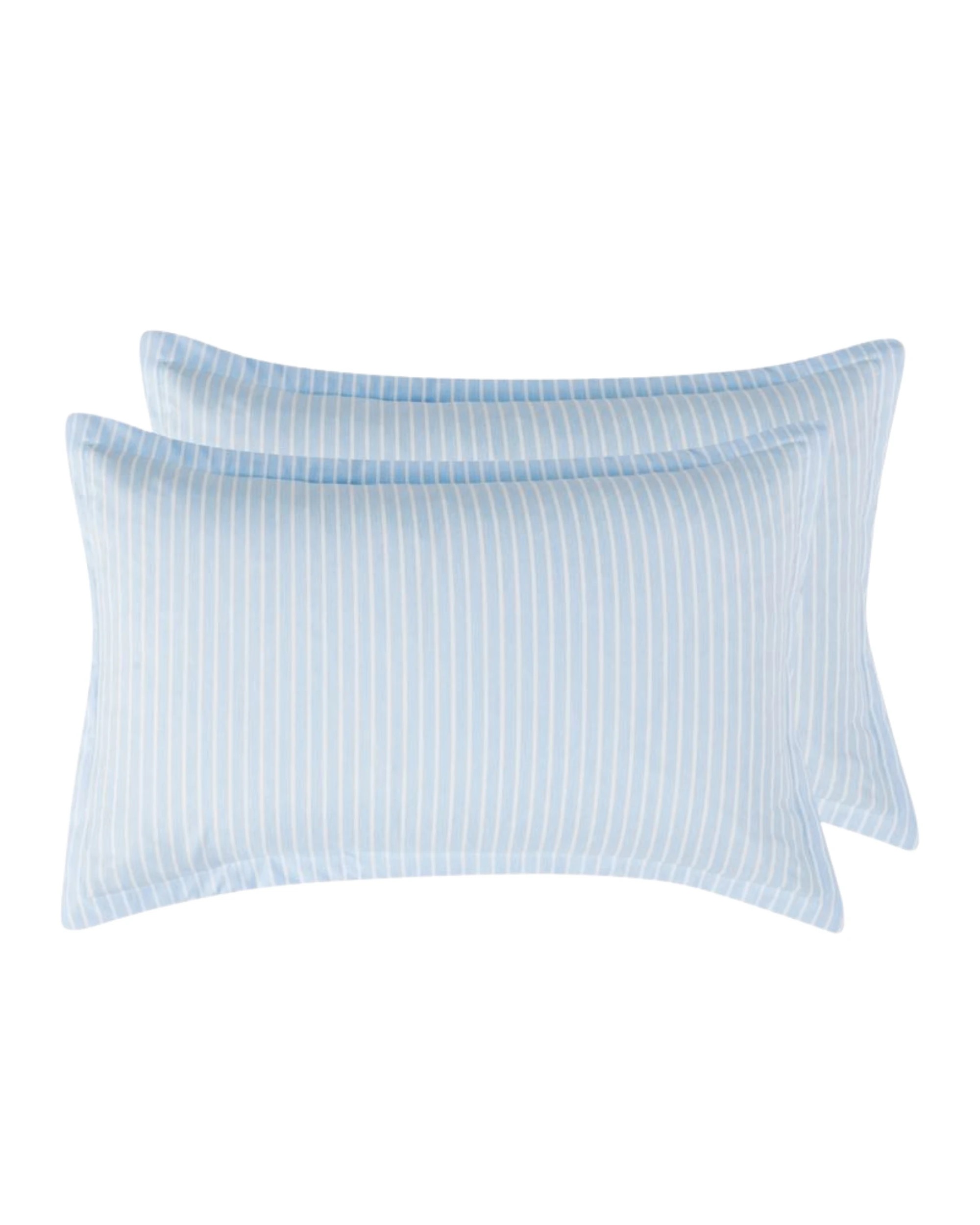 4 CleverPolly Yarn-Dyed Microfibre Quilt Cover Set - Blue Stripe - Queen Bed, 4 of 4