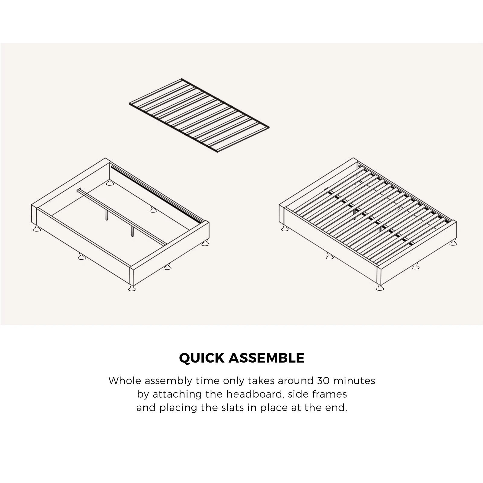 6 Oikiture Double Bed Base Platform
 - Grey, 6 of 9