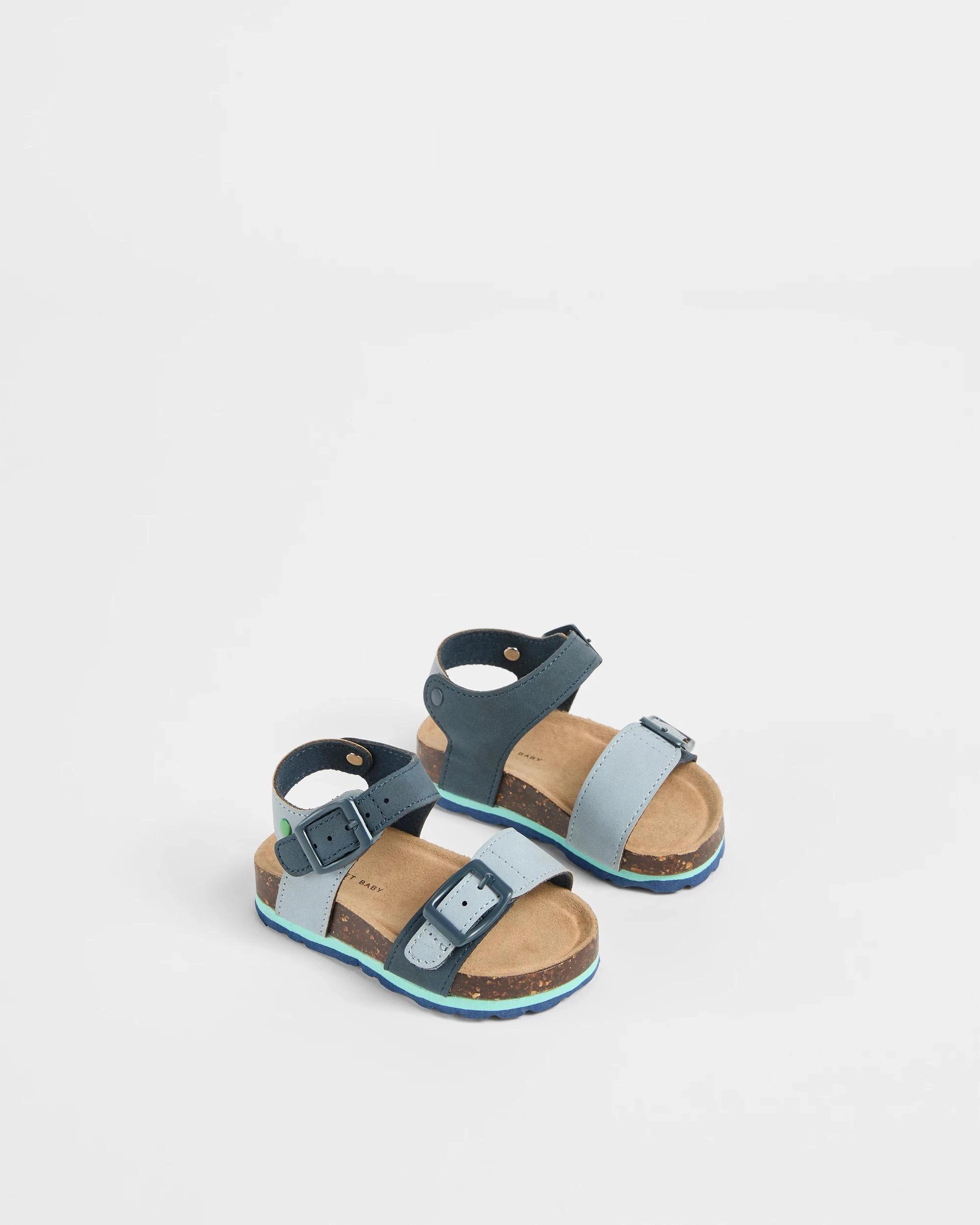 3 Target Kids Boys First Walker/Junior Colourblock Moulded Cork Slingback Sandal NAVY, 3 of 3