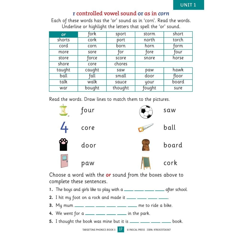 6 Targeting Phonics Book 3, 6 of 8