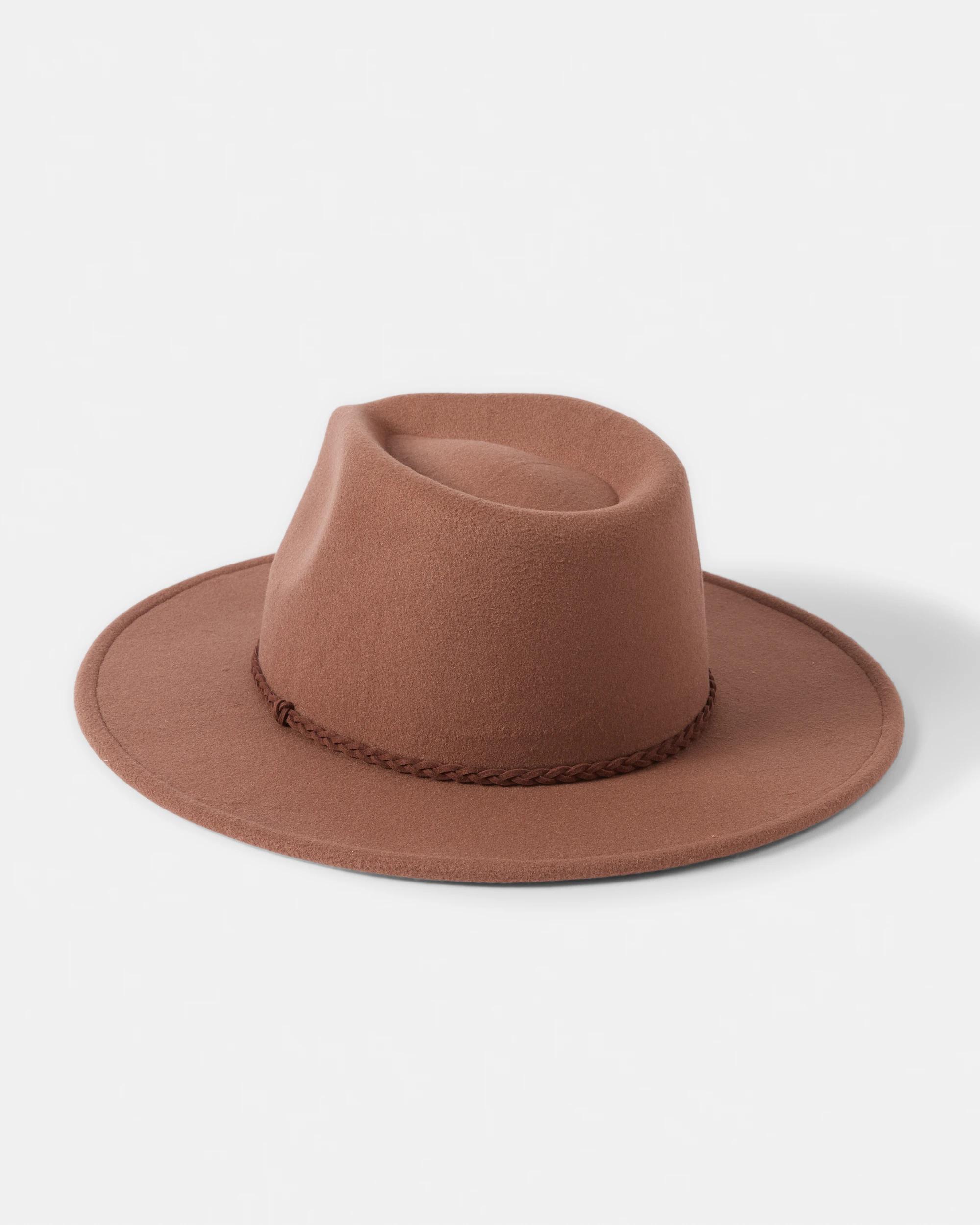 2 Braided Fedora Hat Brown, 2 of 3