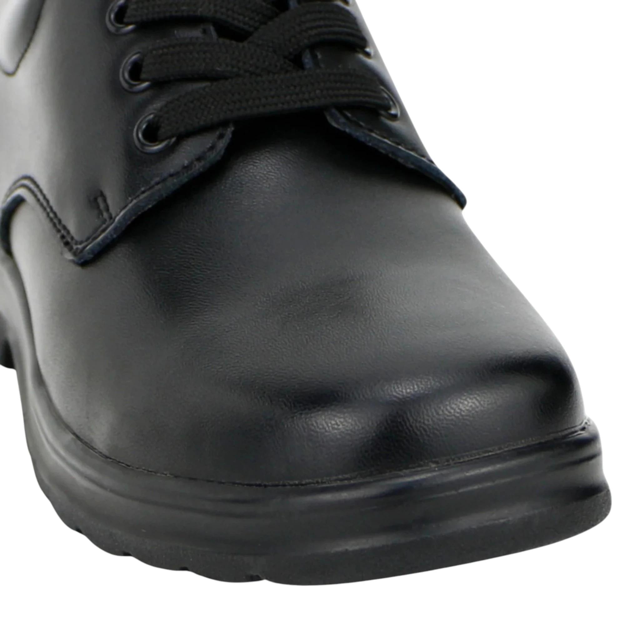 3 Grosby Kids Educate Junior 2 Black Lace Up Formal School Shoes BLACK, 3 of 3