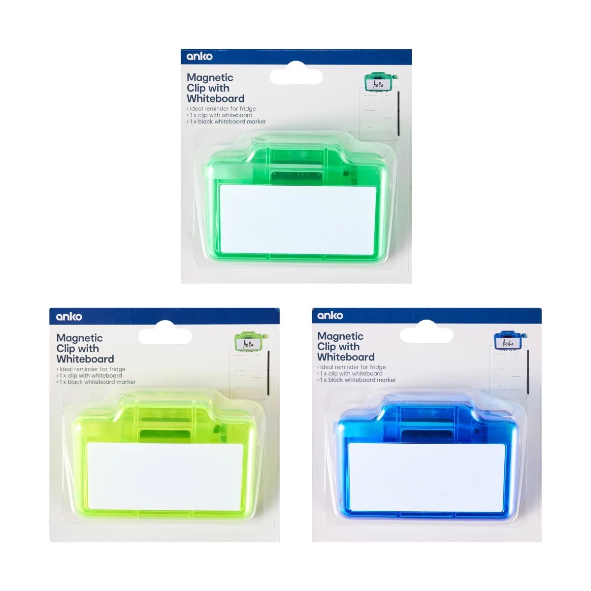 1 Magnetic Clip with Whiteboard - Assorted, 1 of 10