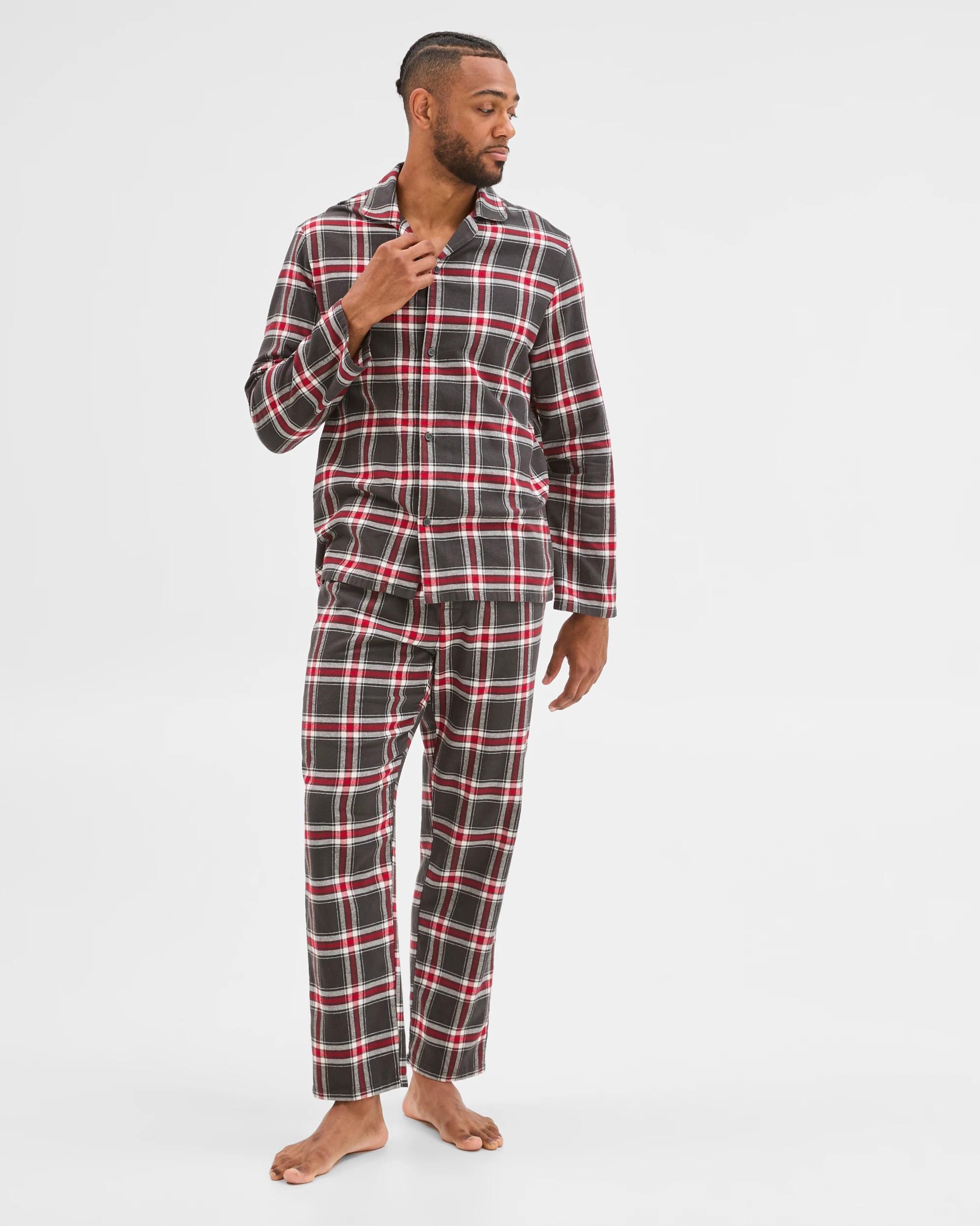 1 Target Man Flannelette Pyjama Set CHARCOAL CHECK, 1 of 7
