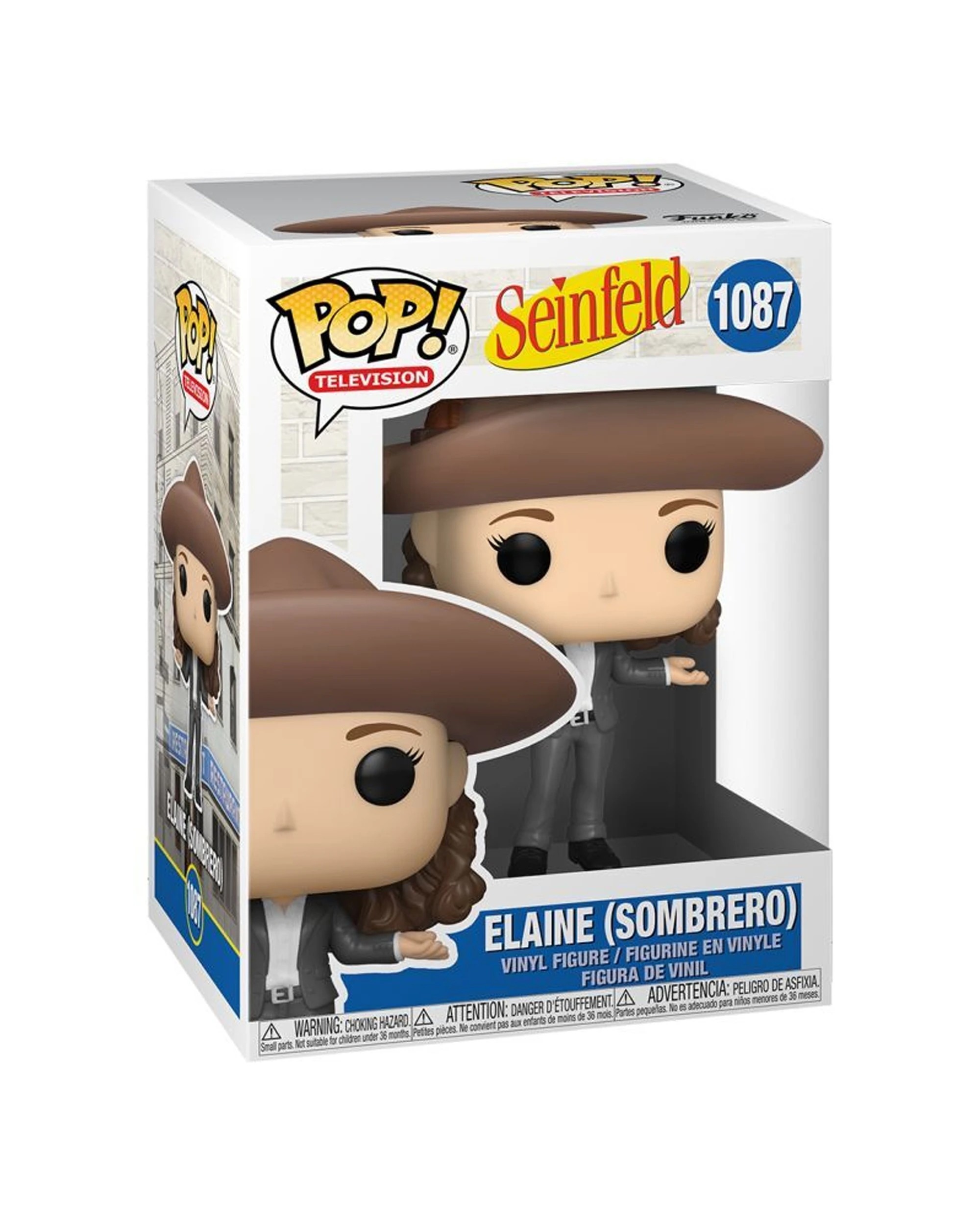 3 Pop Vinyl Figurine Seinfeld - Elaine In Sombrero 10cm Plastic Collectible - Multi, 3 of 3