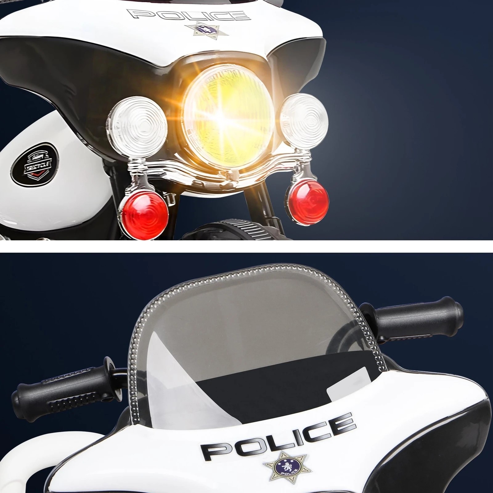 5 Alfordson Kids Ride On Car Electric Motorcycle 25W Motor Harley-Inspired - White, 5 of 7