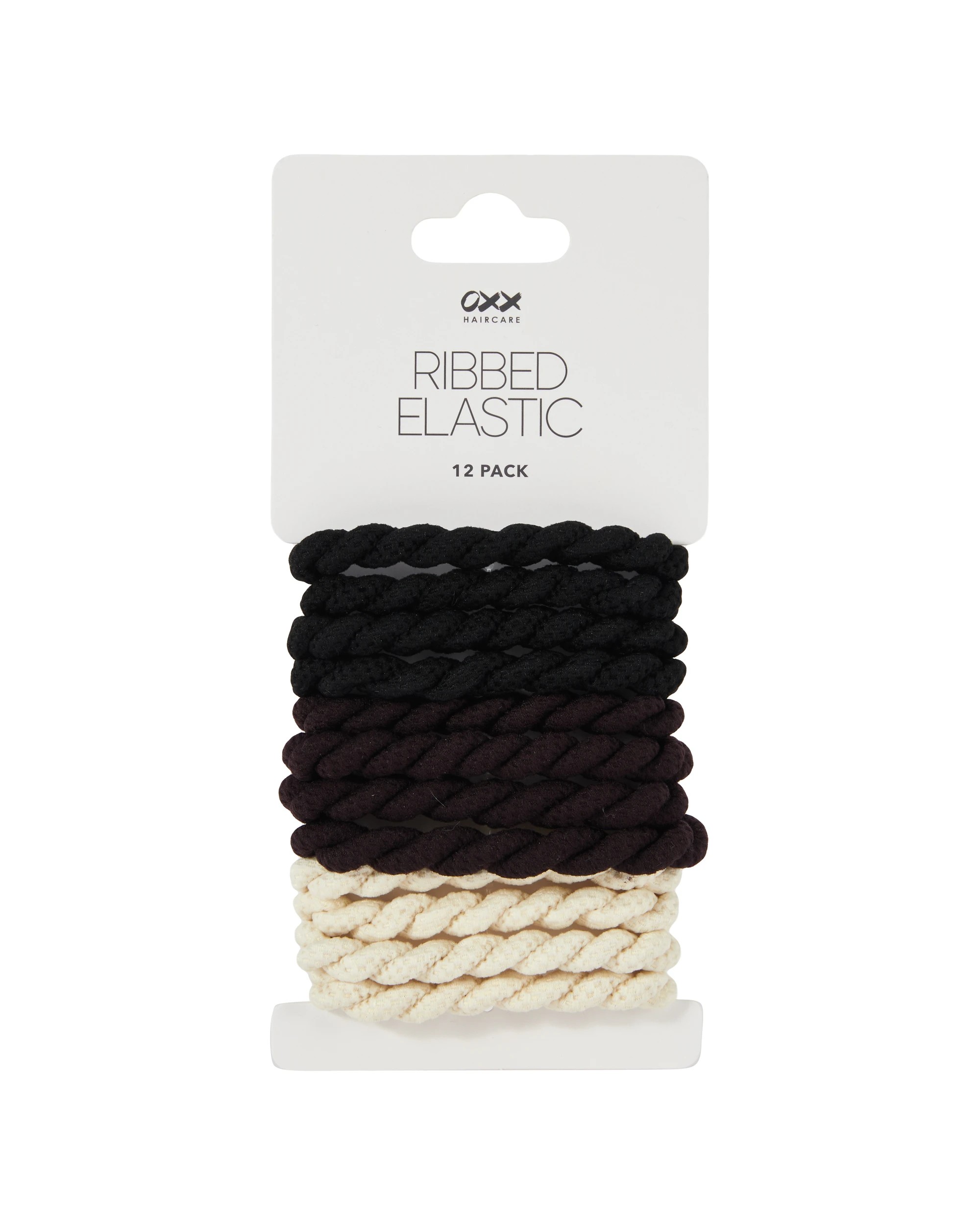 1 OXX Haircare 12 Pack Ribbed Elastic, 1 of 4