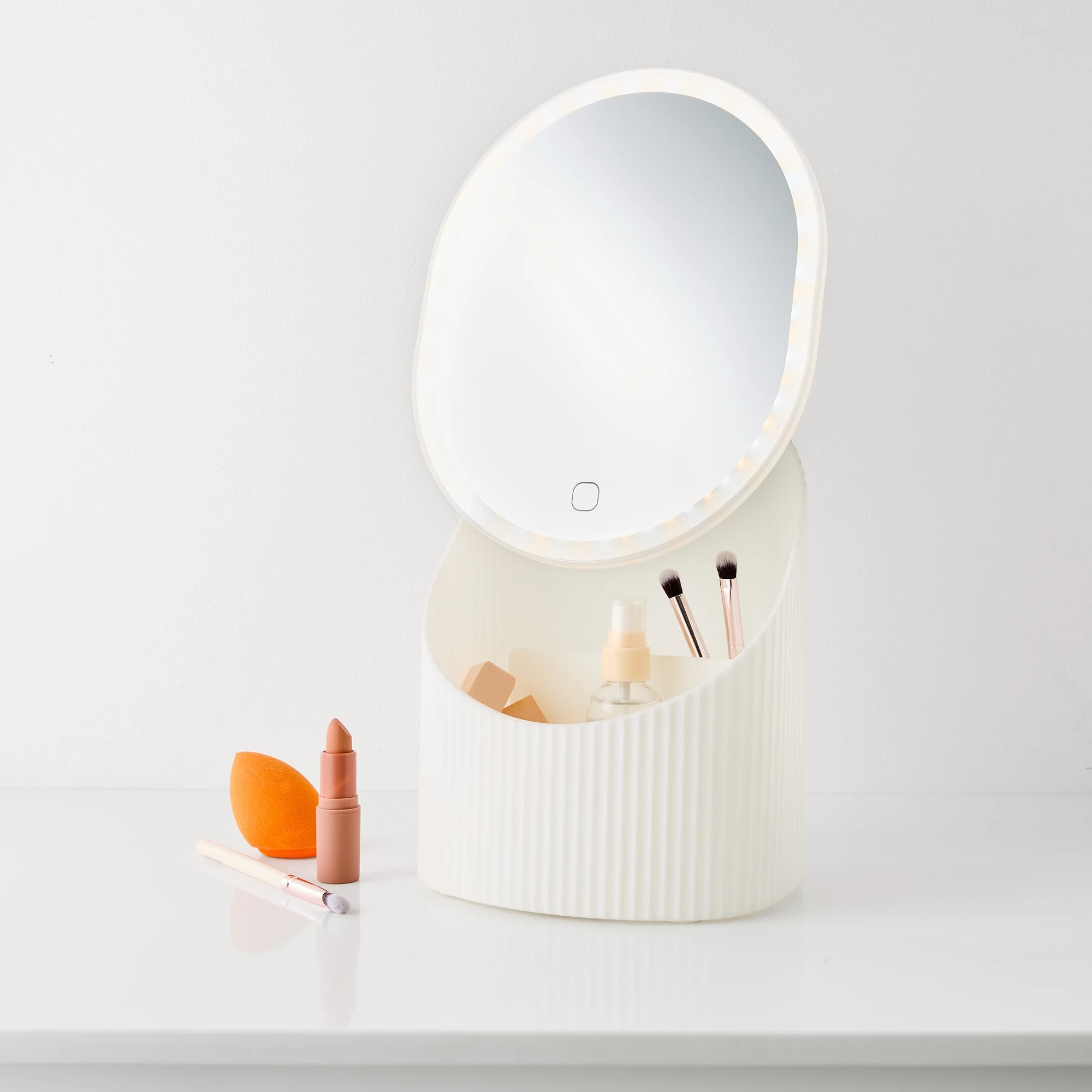 3 LED Mirror with Storage, 3 of 10