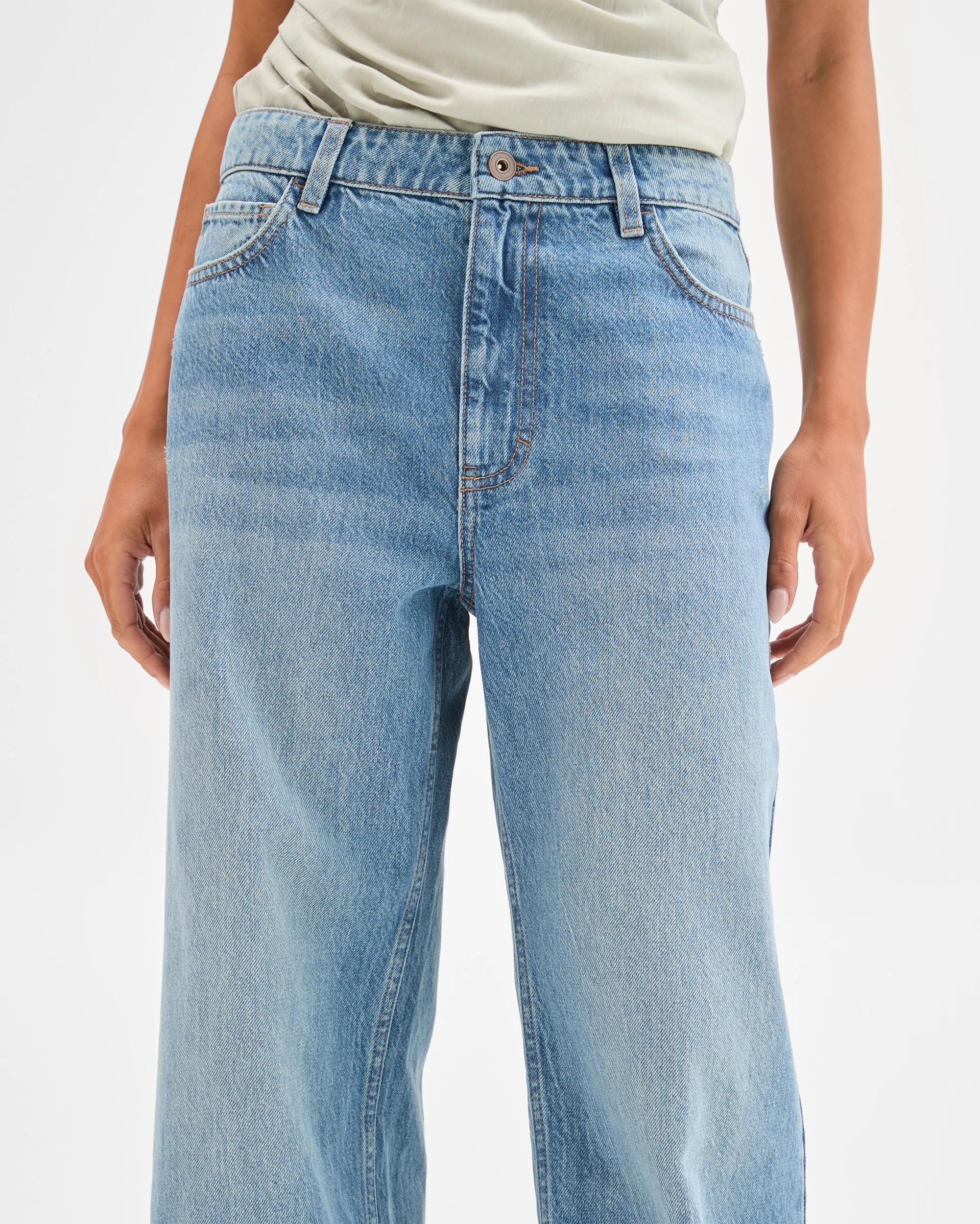 5 Lily Loves Denim Mid Rise Baggy Leg Jeans TYRA BLUE, 5 of 7