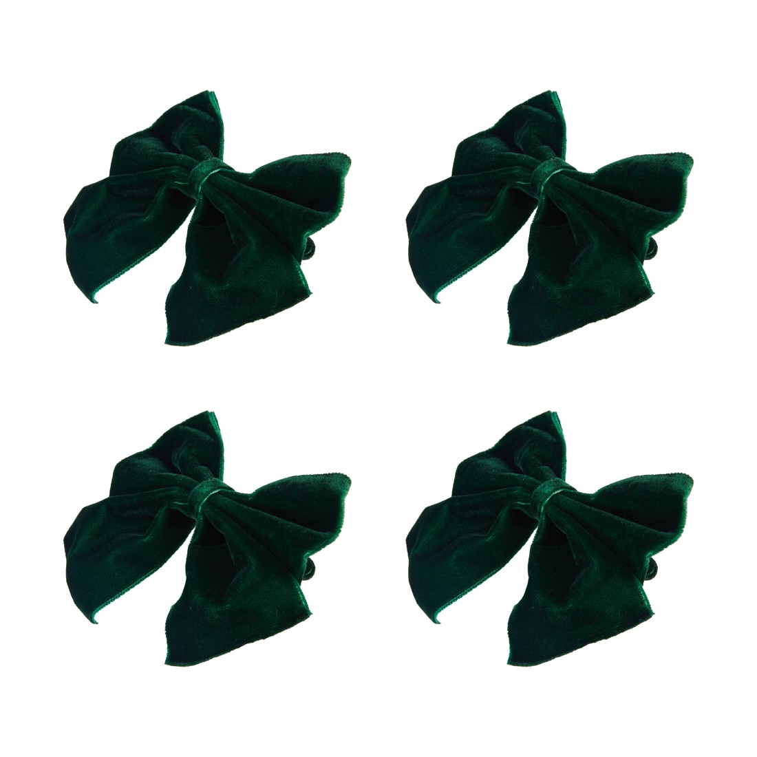 2 4 Pack Green Bow Napkin Rings, 2 of 4