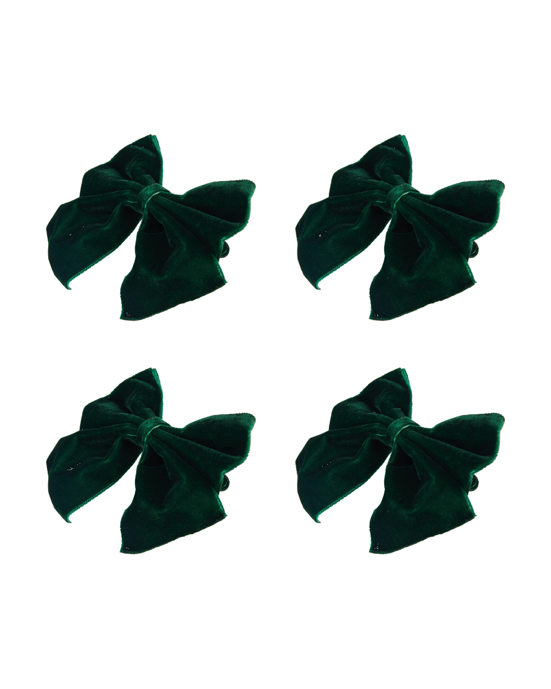 2 4 Pack Green Bow Napkin Rings, 2 of 4