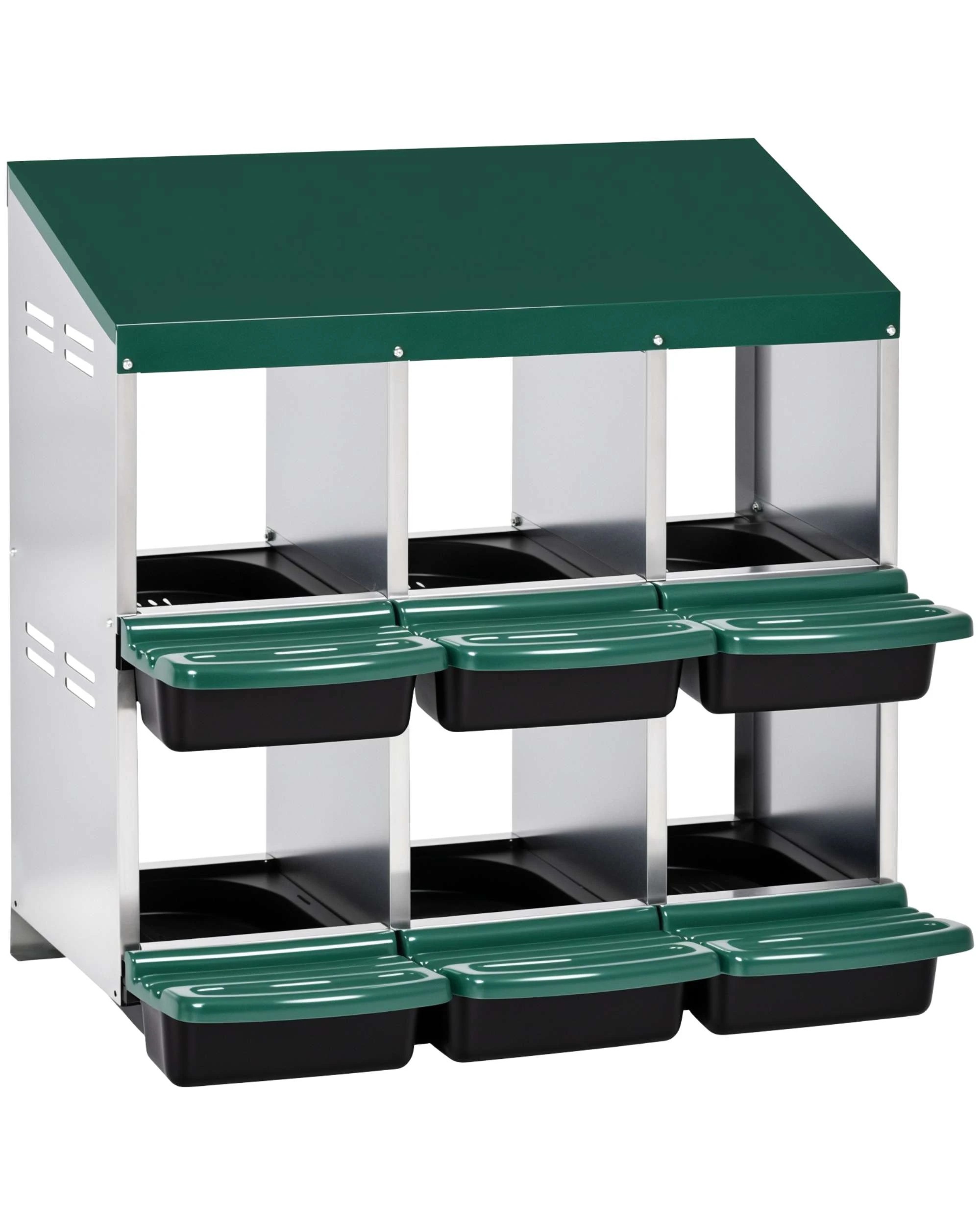 2 Advwin 6 Holes Chicken Nesting Boxes Chicken Egg Laying Box Egg Collection, 2 of 8