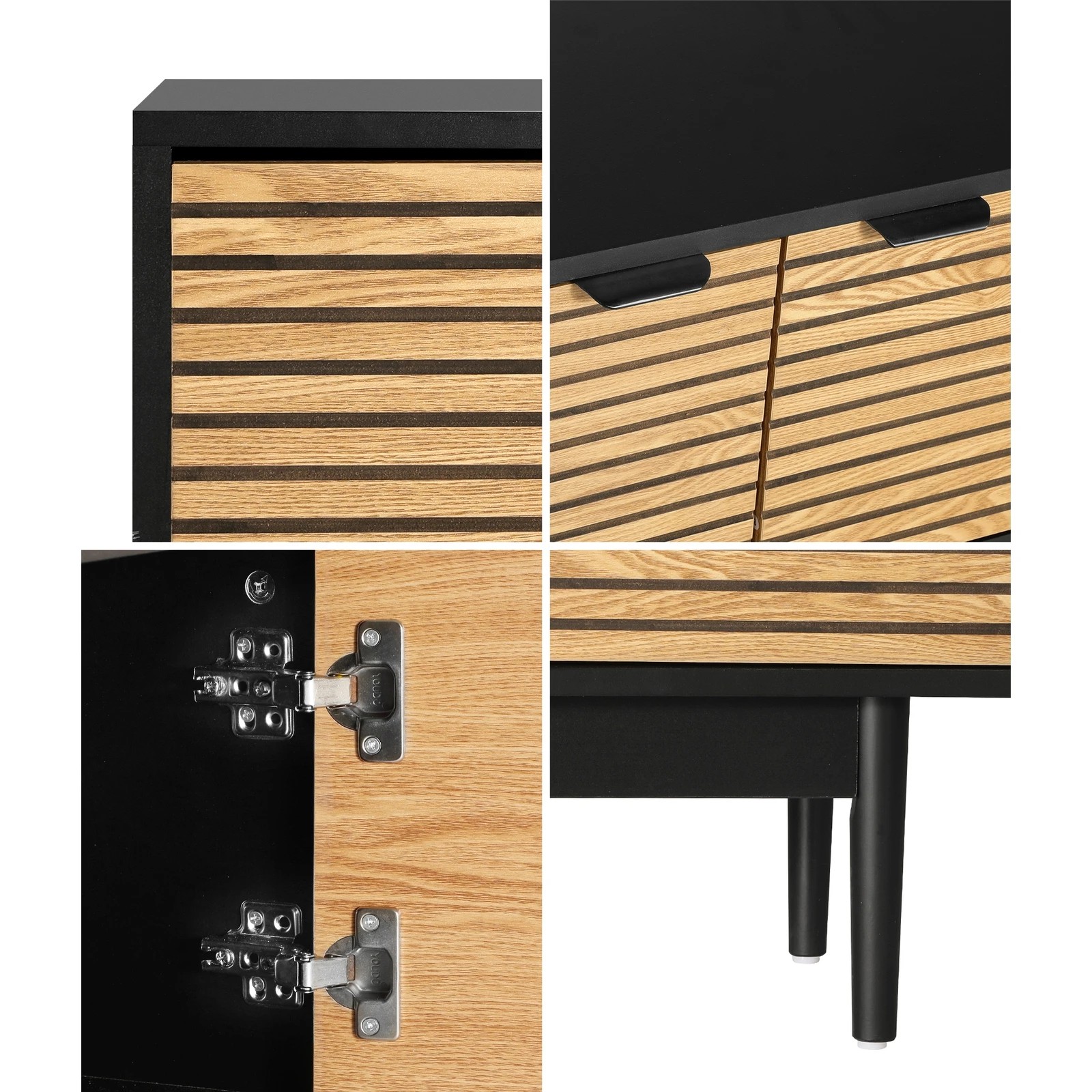 4 Oikiture Entertainment Unit Three Doors 160cm
 - Multi, 4 of 9