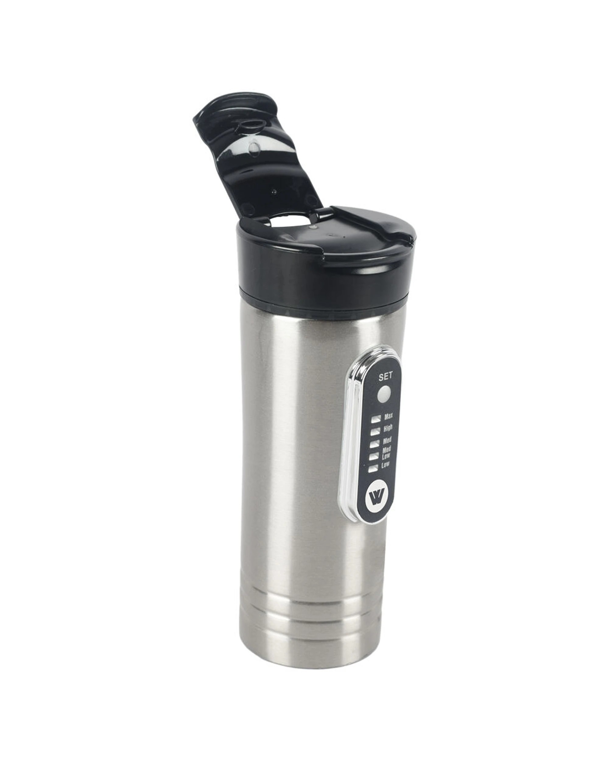 2 Wildtrak Insulated Stainless Steel Travel Mug With Built In 12V Heater 350ml - Silver, 2 of 3